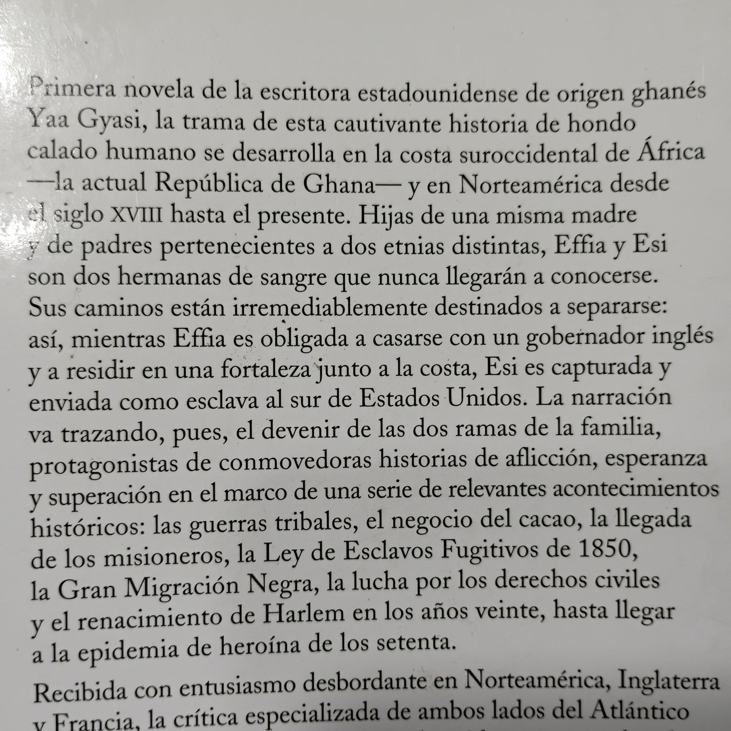 Volver. casa - Yaa Gyasi