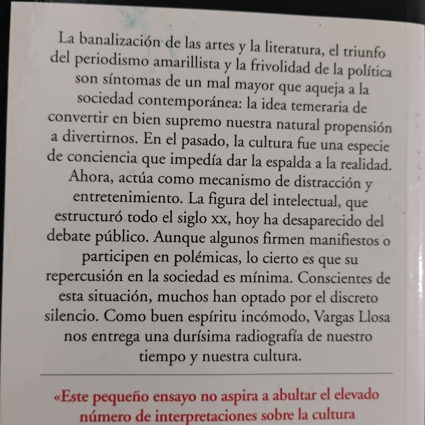 La civilización del espectáculo - Mario Vargas Llosa