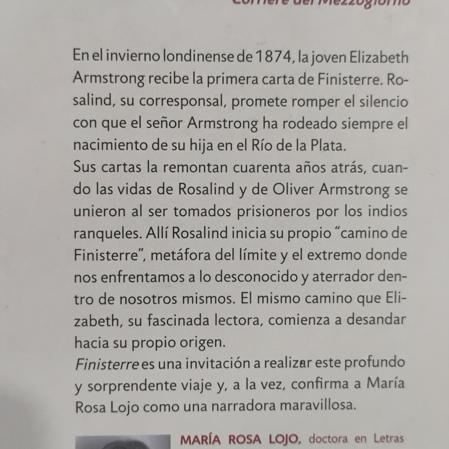 Finisterre - María Rosa Lojo