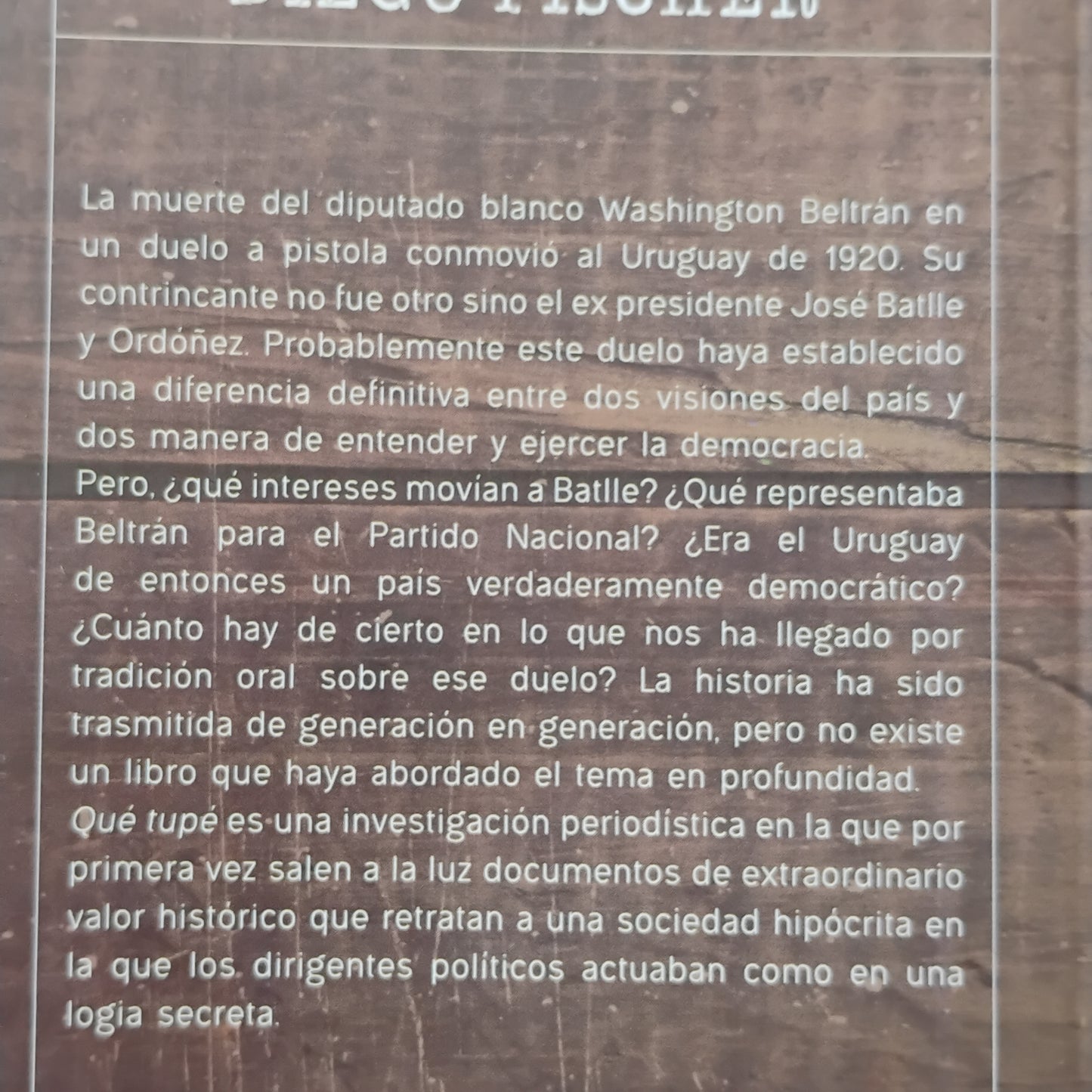 Qué tupé! Batlle-Beltràn. ¿Duelo o asesinato? - Diego Fischer