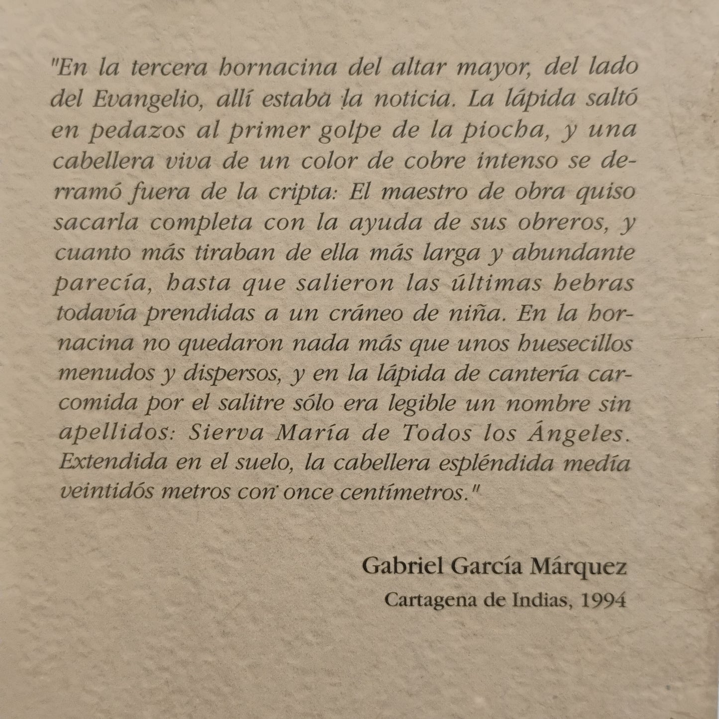 Del amor y otros demonios - Gabriel García Márquez