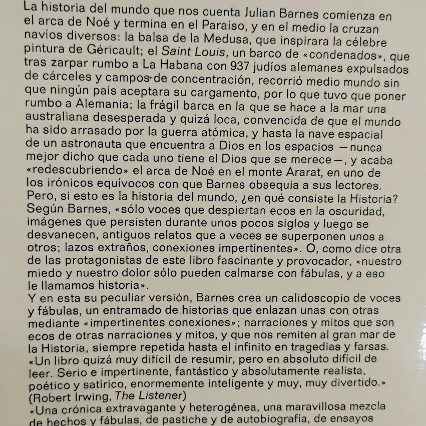 Una historia del mundo en diez capítulos y medio - Julia Barnes
