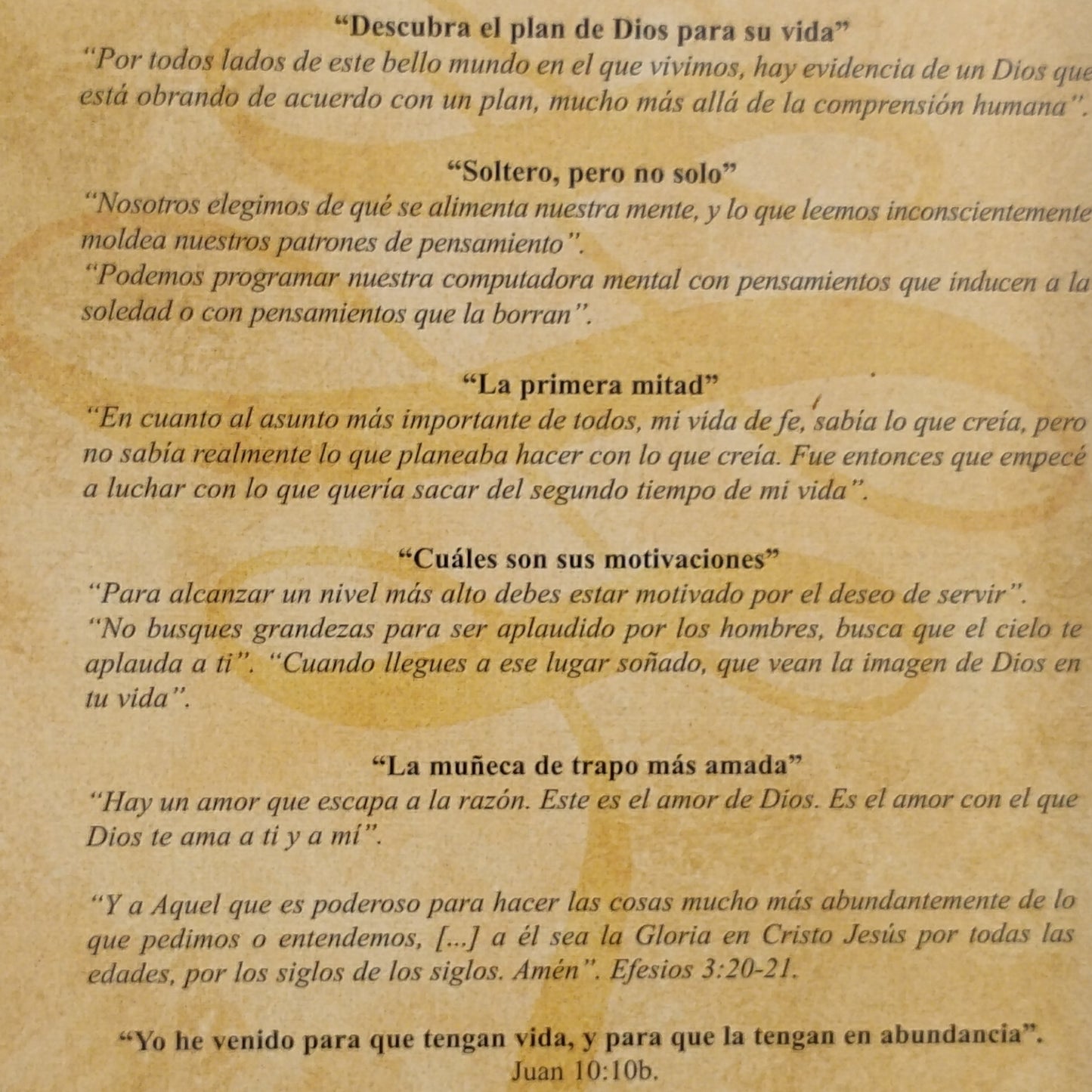 Secretos para una vida abundante