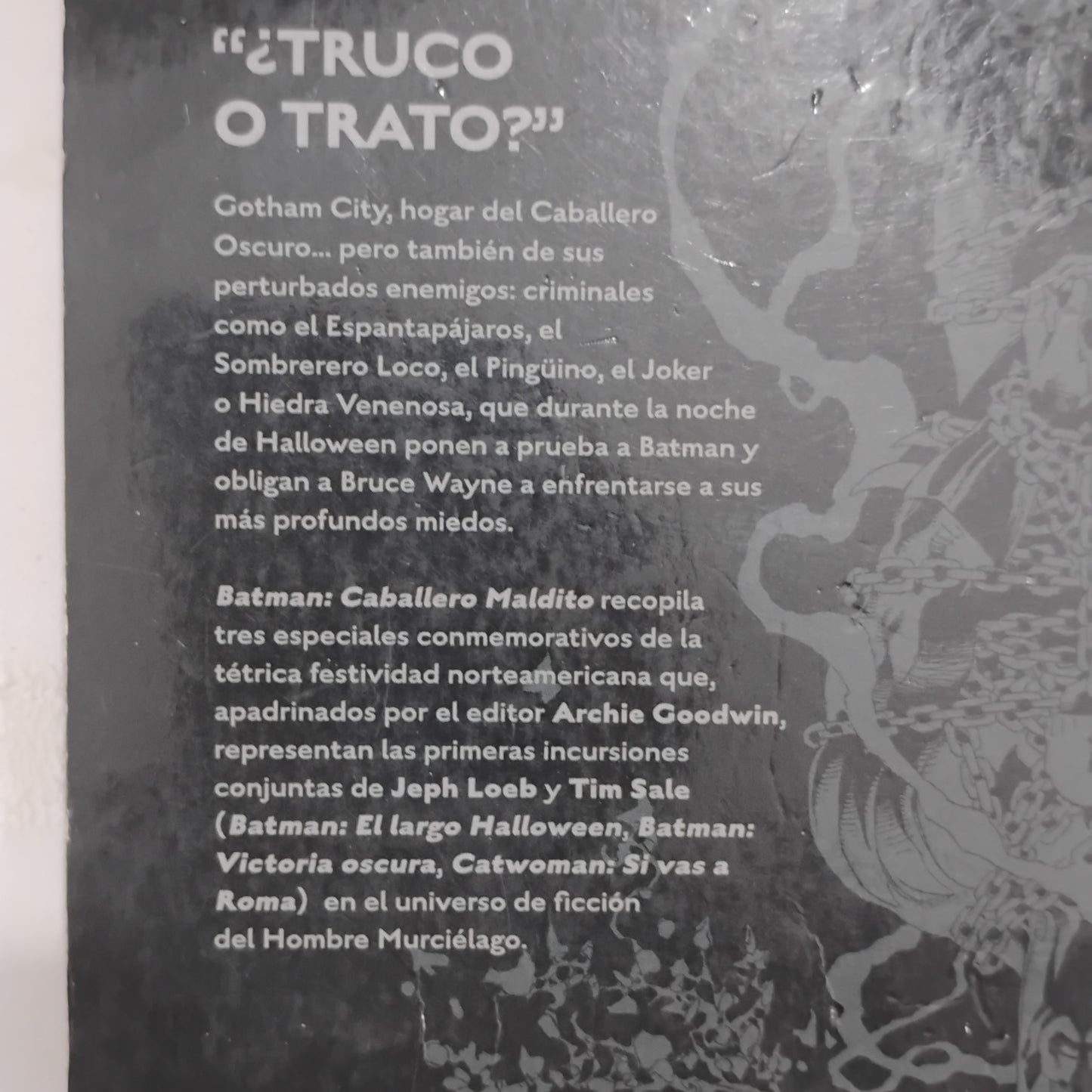Batman. Caballero maldito. "¿Truco o trato?" (DC. BLACK LABEL) - Jeph Loeb, Tim Sale