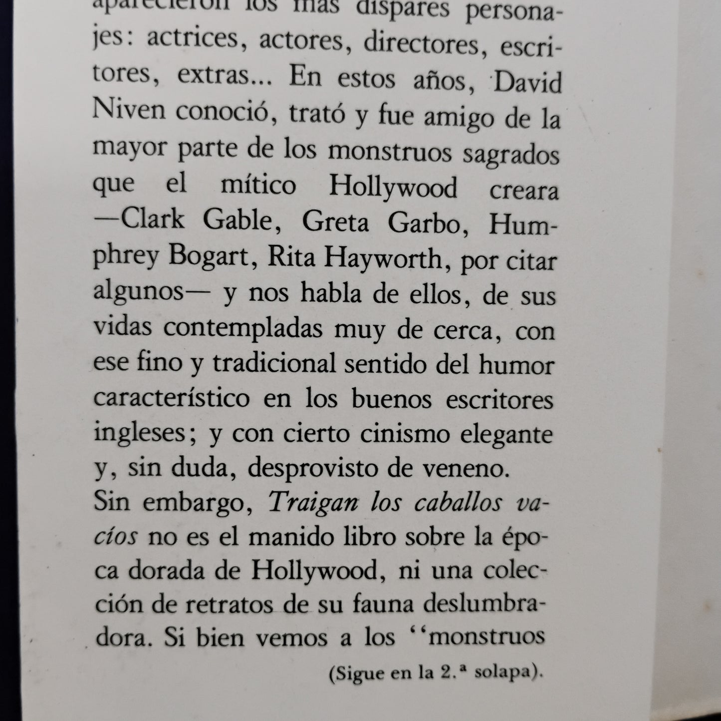 Traigan los caballos vacíos - David Niven