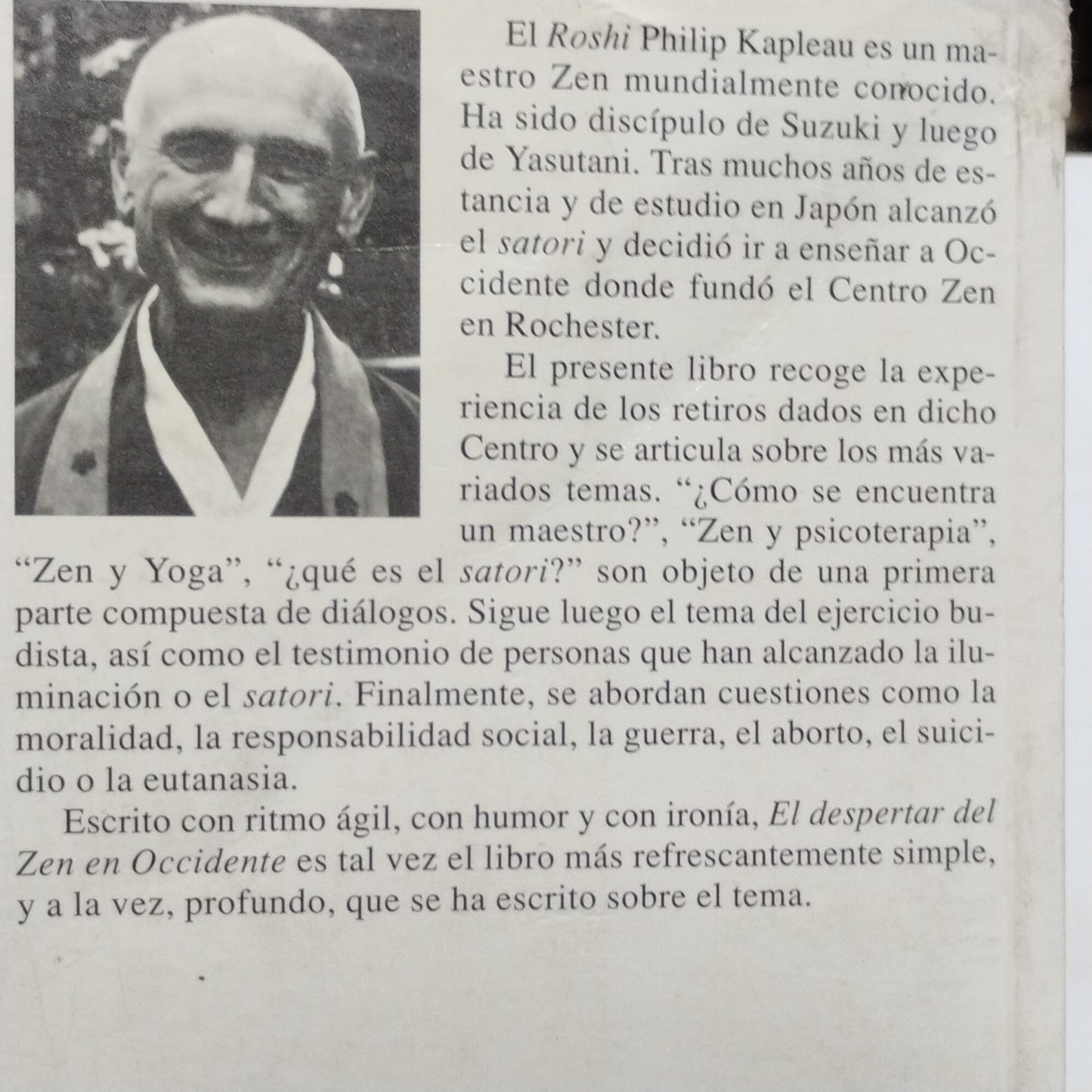 El despertar del Zen en occidente - Roshi Philip Kapleaues