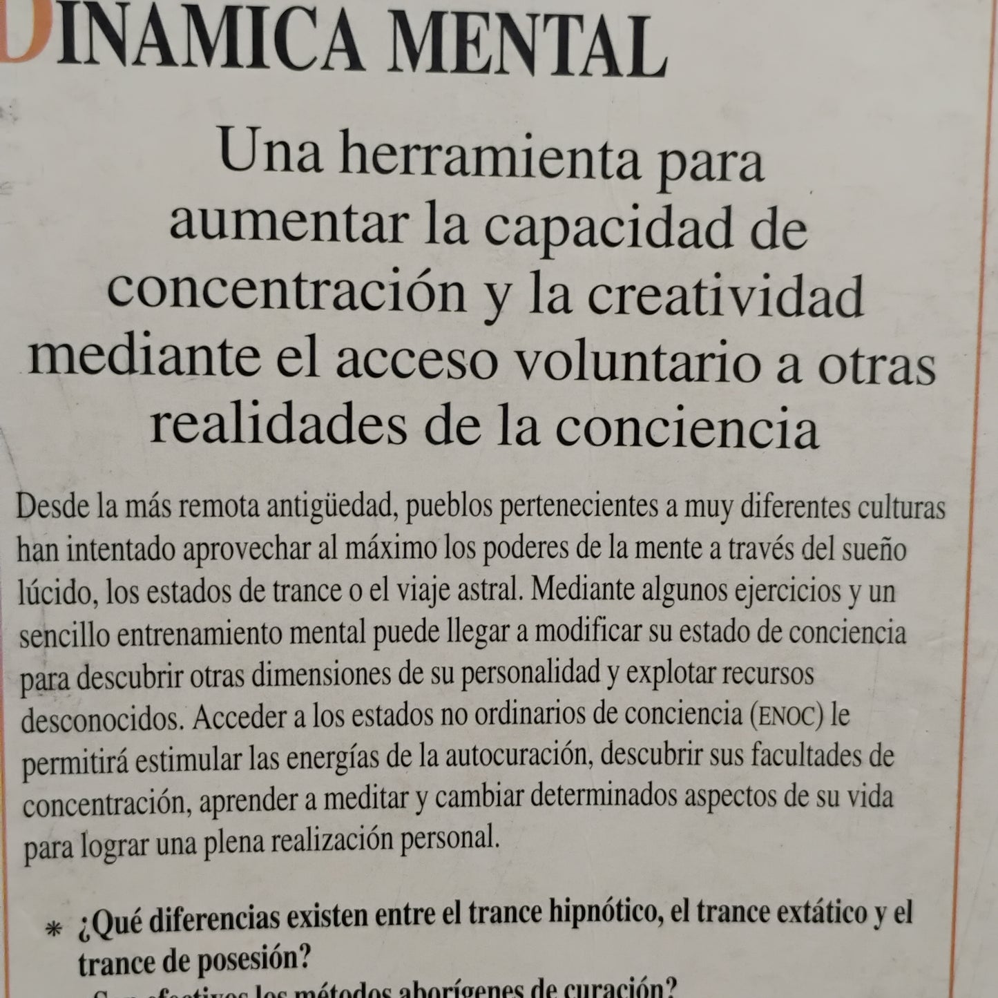 Estados no ordenados de conciencia - Michel Nachez