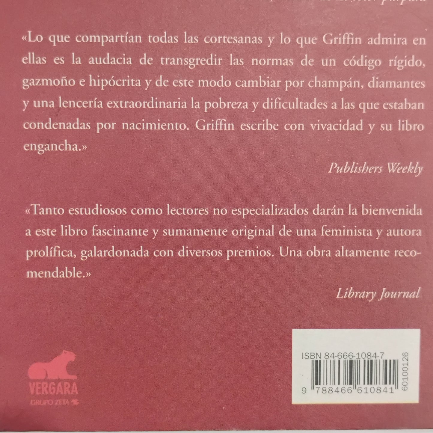Las Cortesanas. Un catálogo de sus virtudes - Susan Griffin