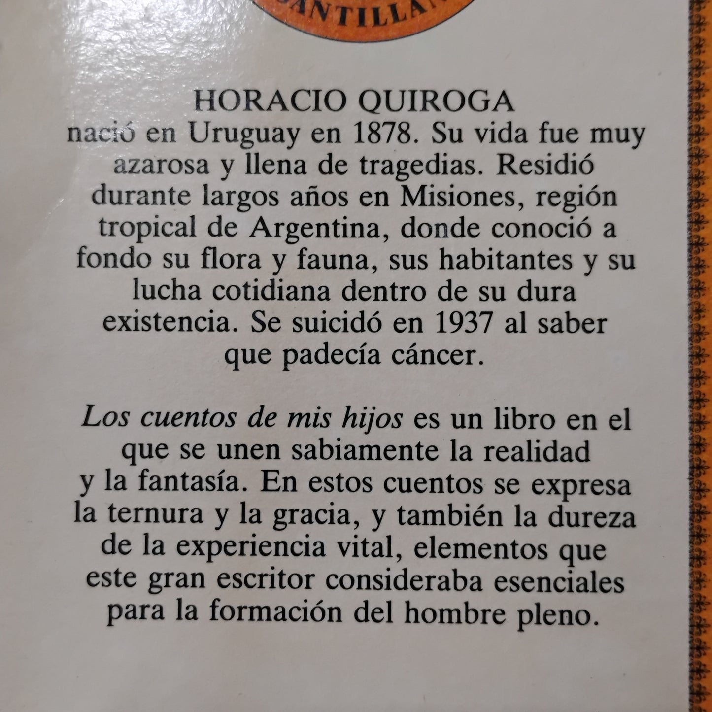Los cuentos de mis hijos - Horacio Quiroga
