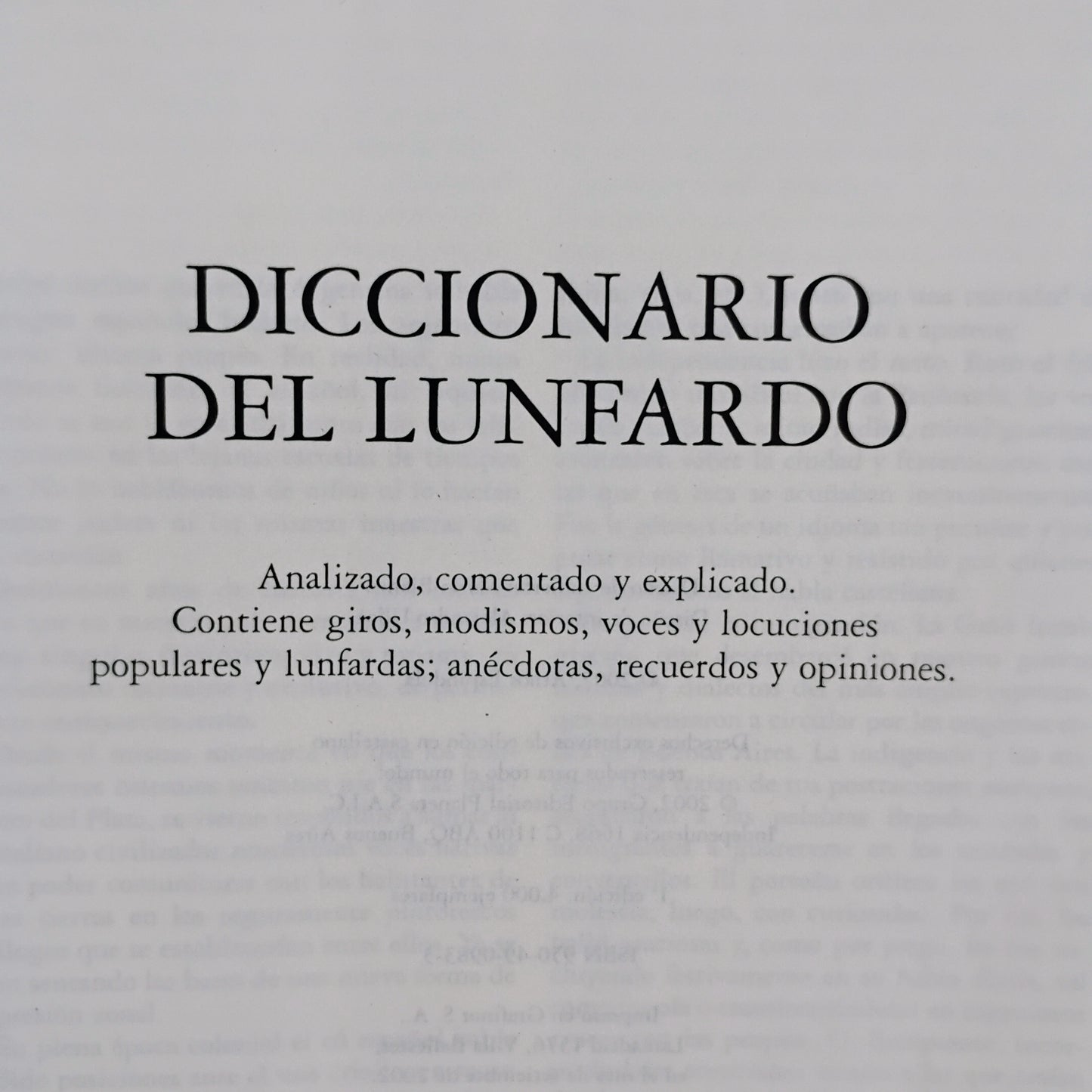 Diccionario del lunfardo - Athos Espíndola