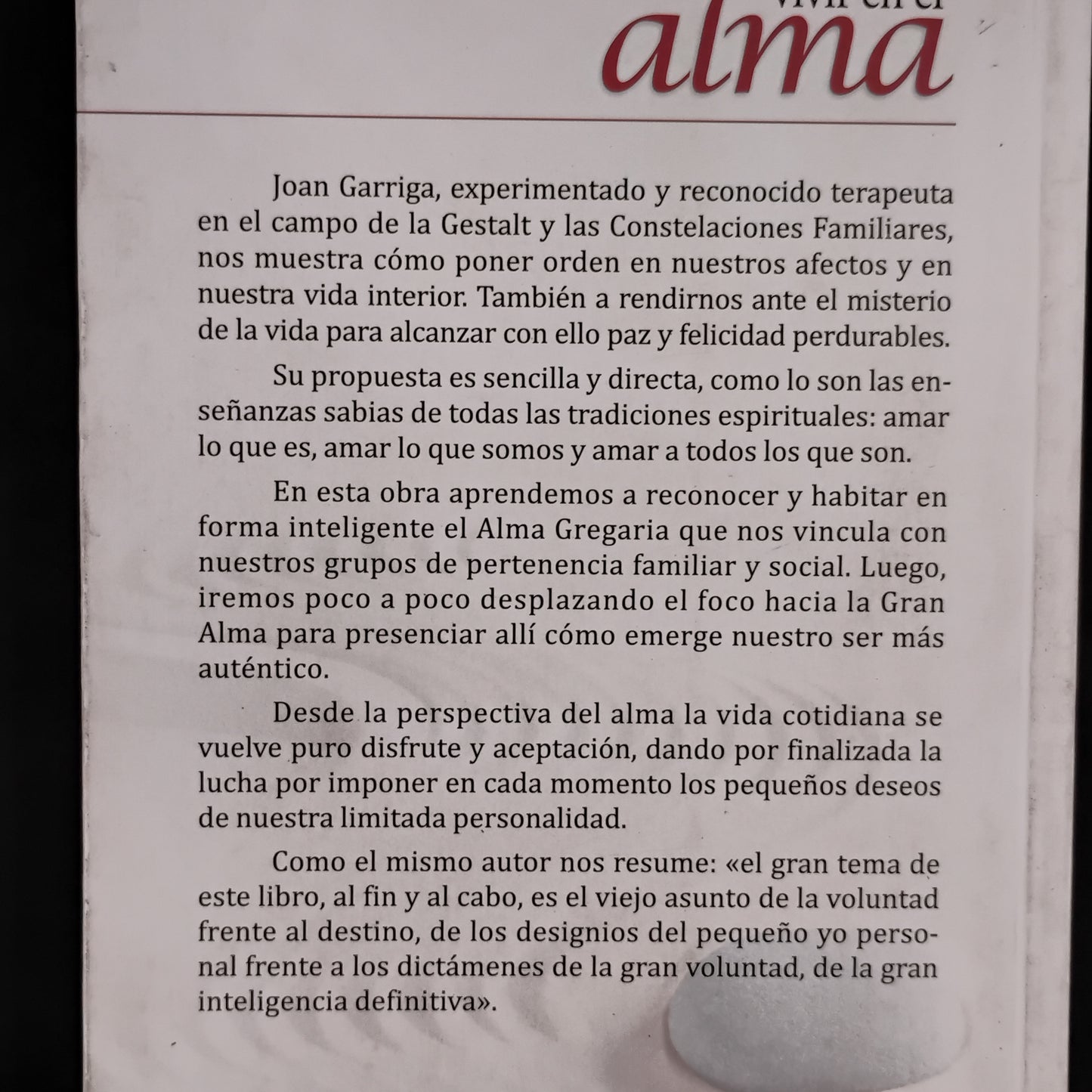 Vivir en el alma - Joan Garriga Bacardi