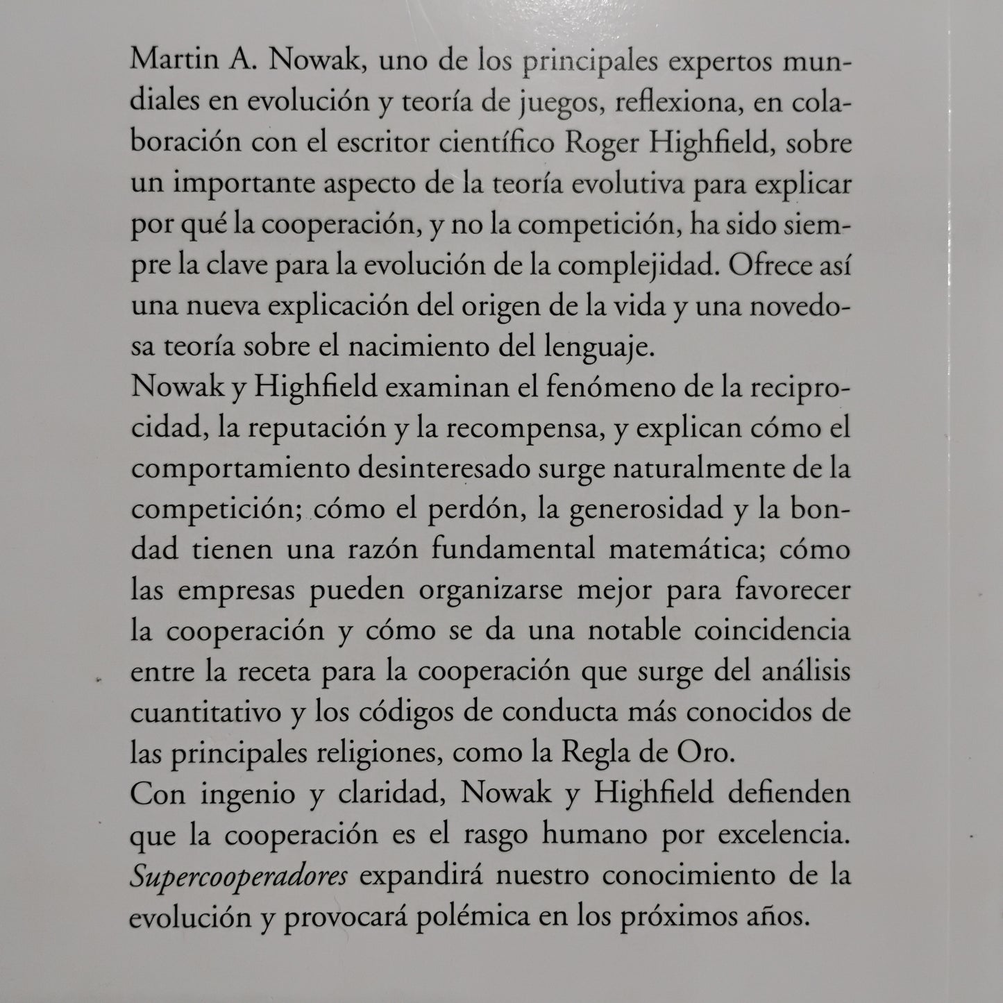 SUPER COOPERADORES - Martin A. Nowak