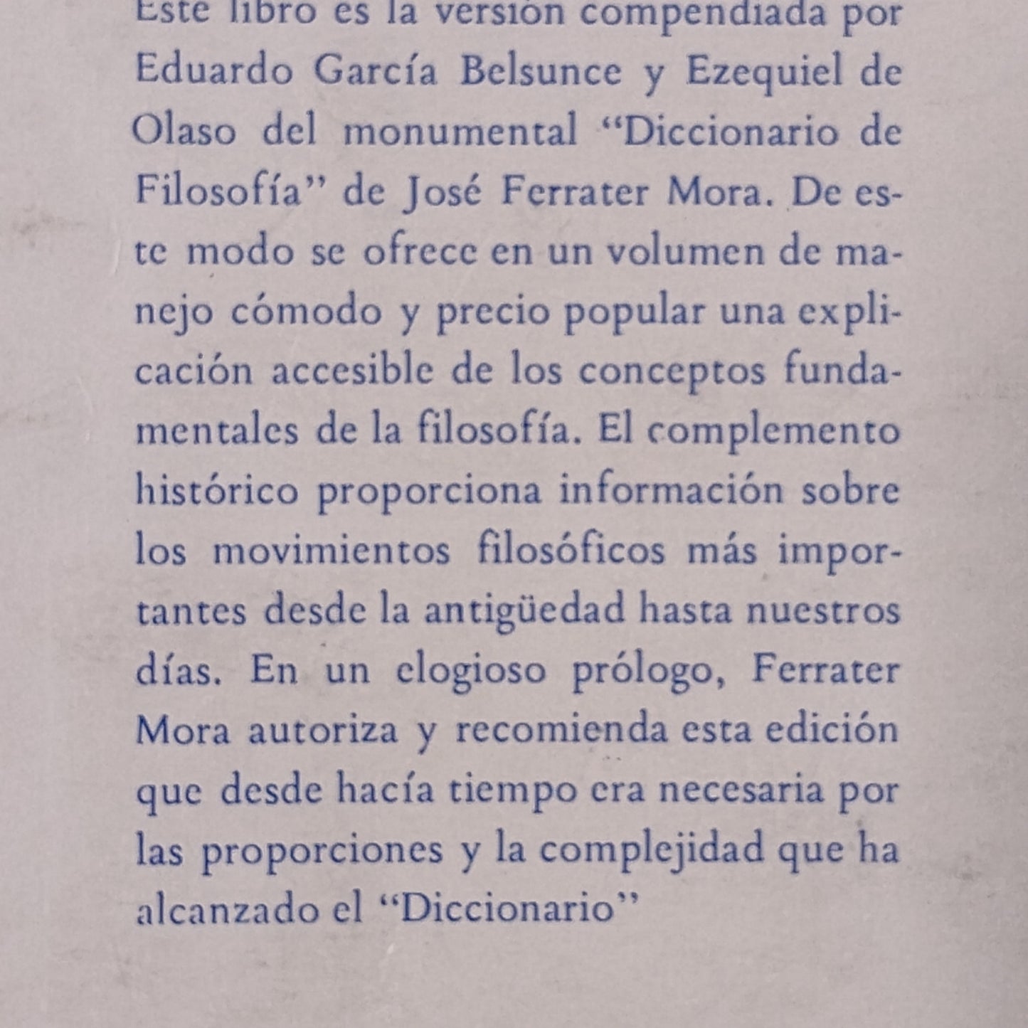 Diccionario de Filosofía abreviado José Ferrater Mora