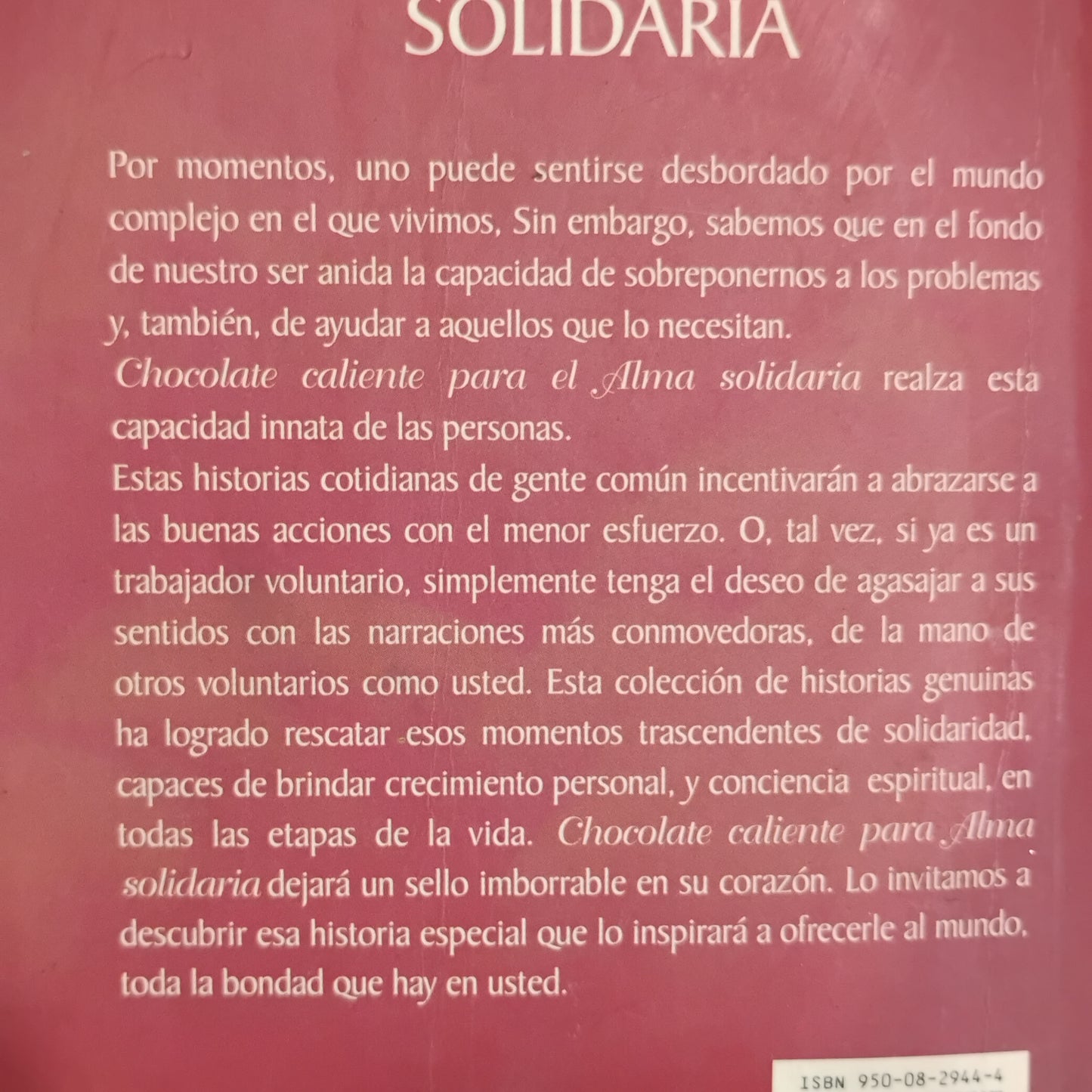 Chocolate caliente para el alma solidaria - Canfield, et al