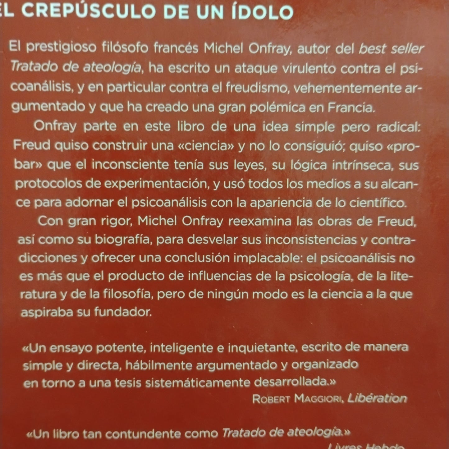 Freud. El crepúsculo de un héroe - Michel Onfray