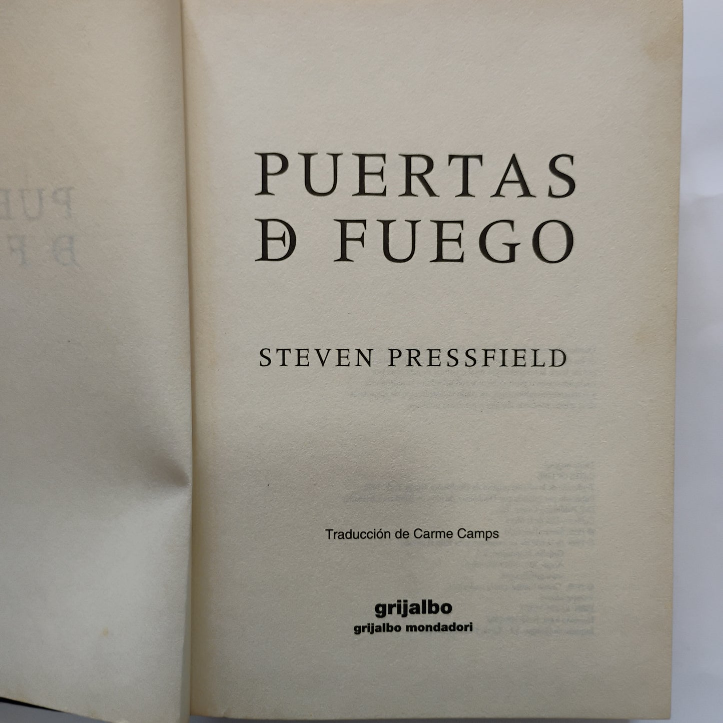 Puertas de fuego - Steven Pressfield