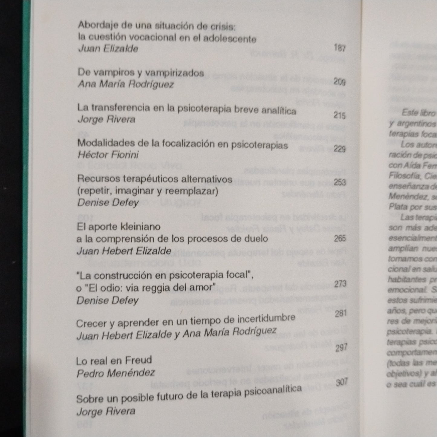 Focalización y psicoanálisis - Fiorini et al