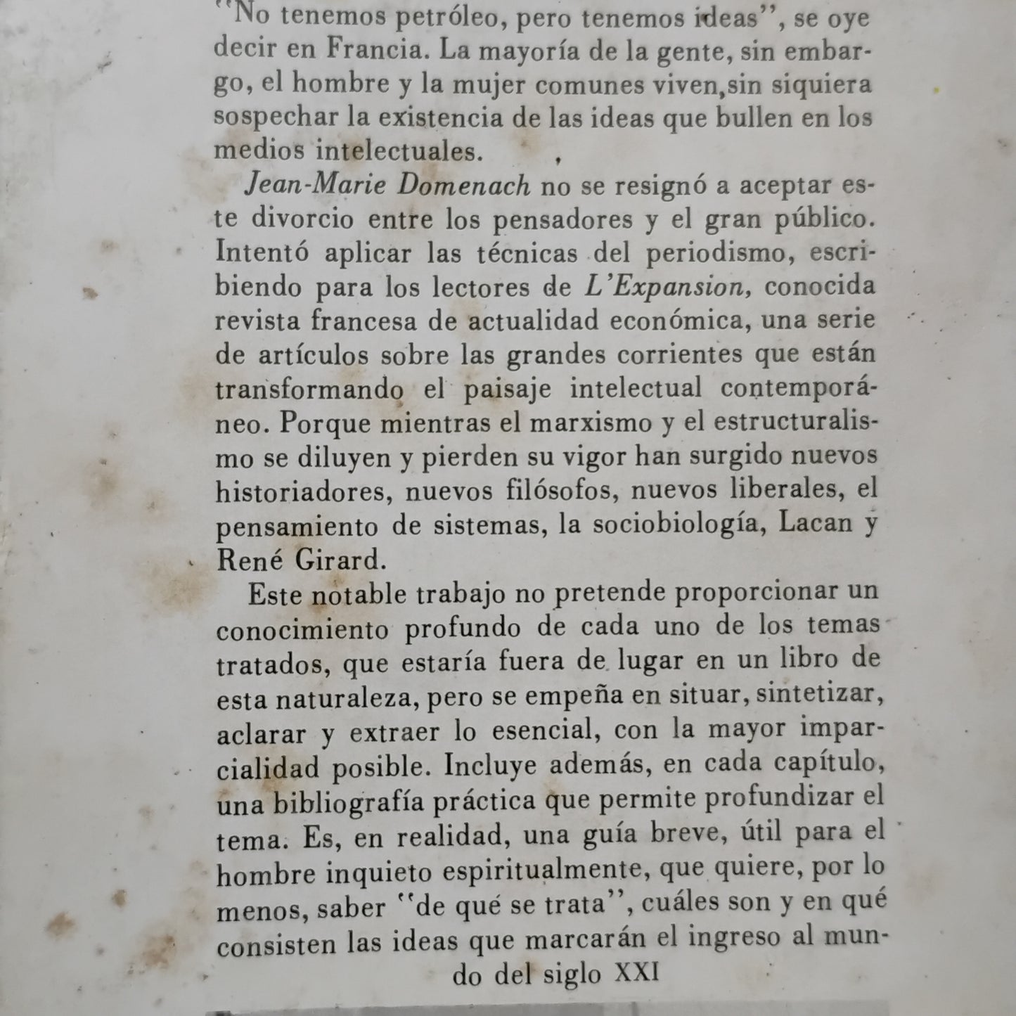 Encuesta sobre las ideas contemporáneas Jean-Marie Domenach