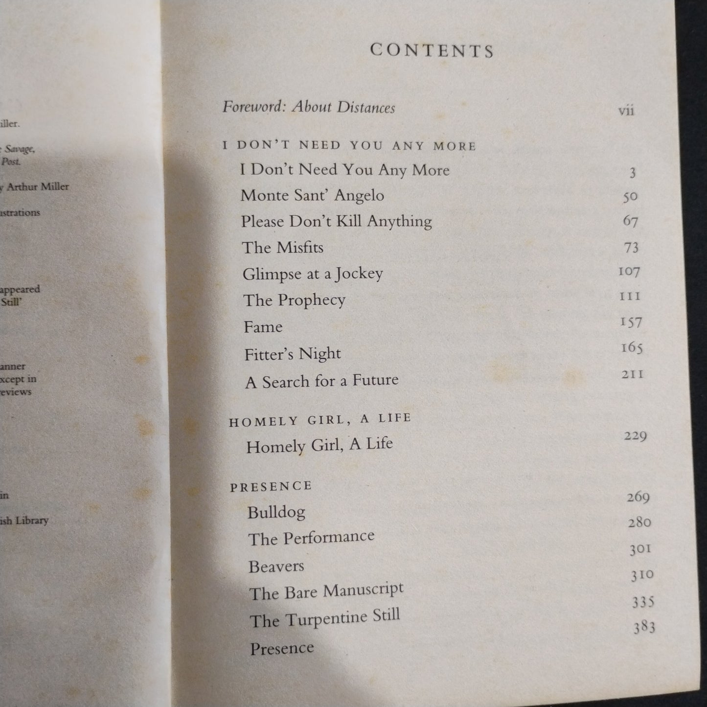 Presence. Collected Stories of Arthur Miller