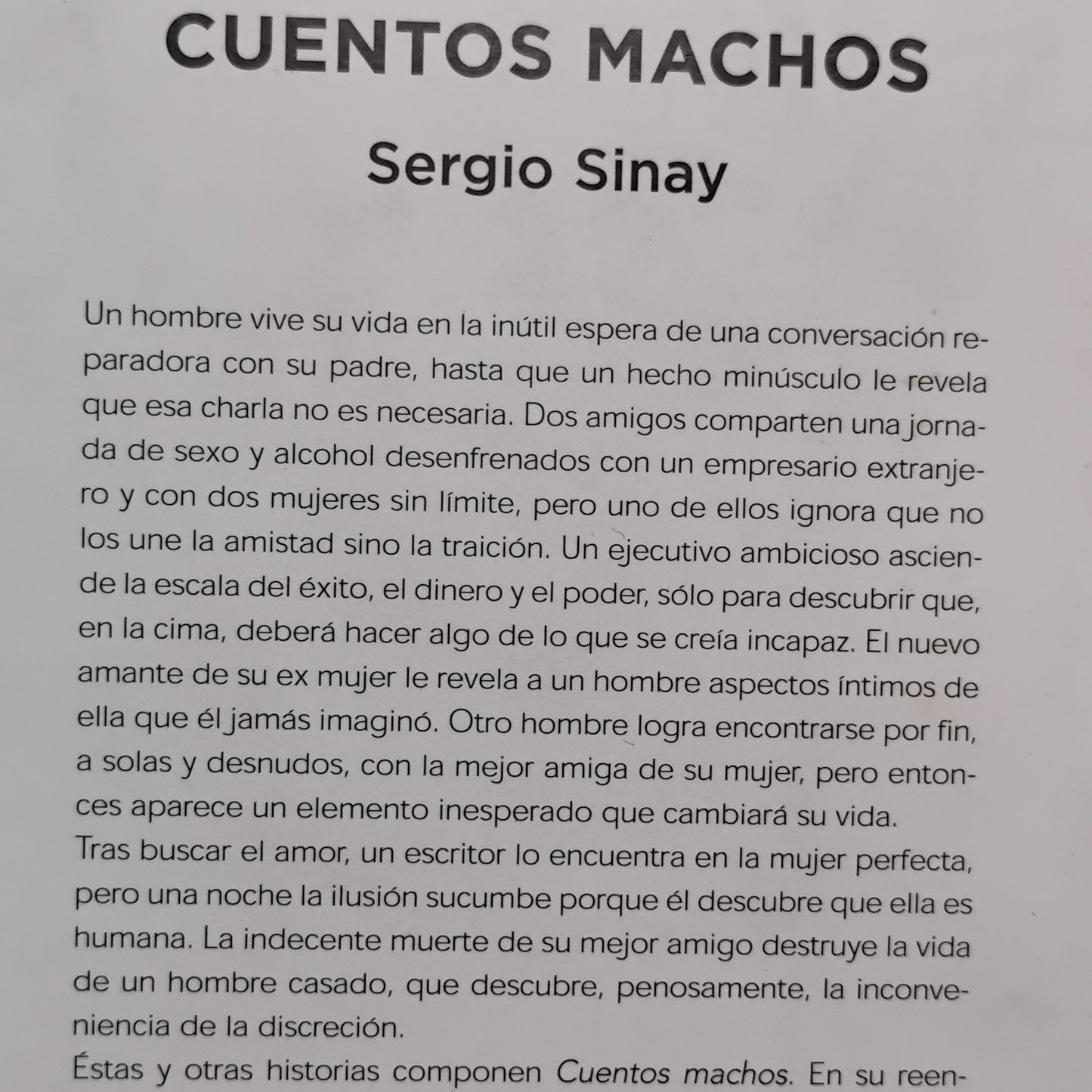 Cuentos machos - Sergio Sinay
