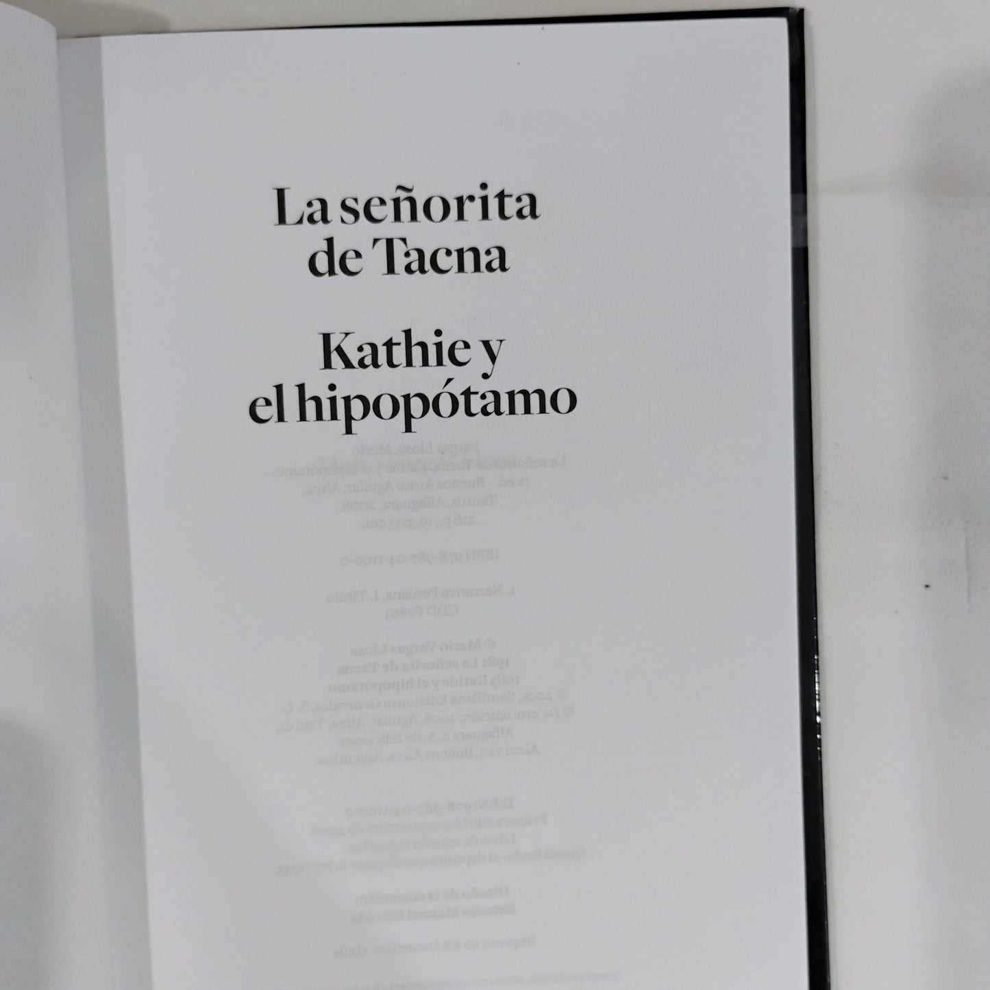La señorita de Tacna/Kathie y el hipopótamo - Mario Vargas Llosa
