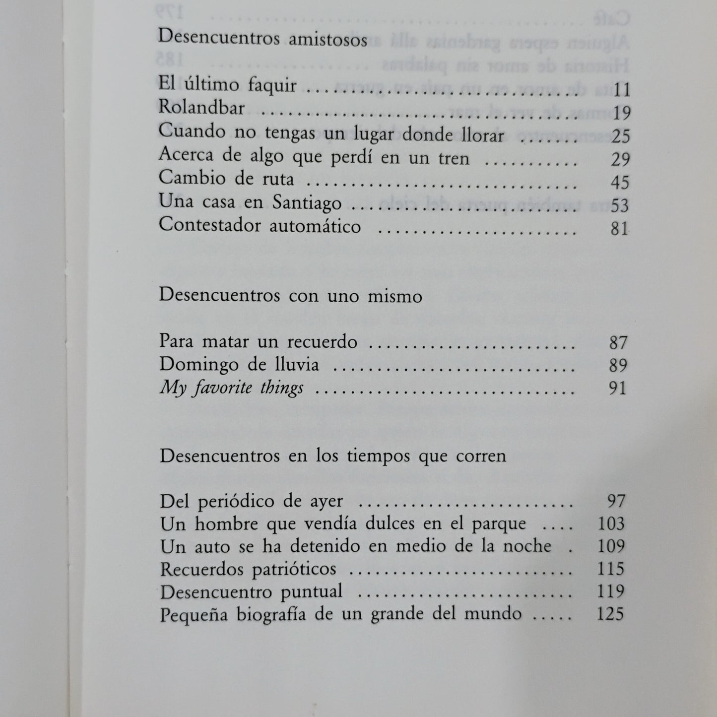 Desencuentros - Luis Sepúlveda