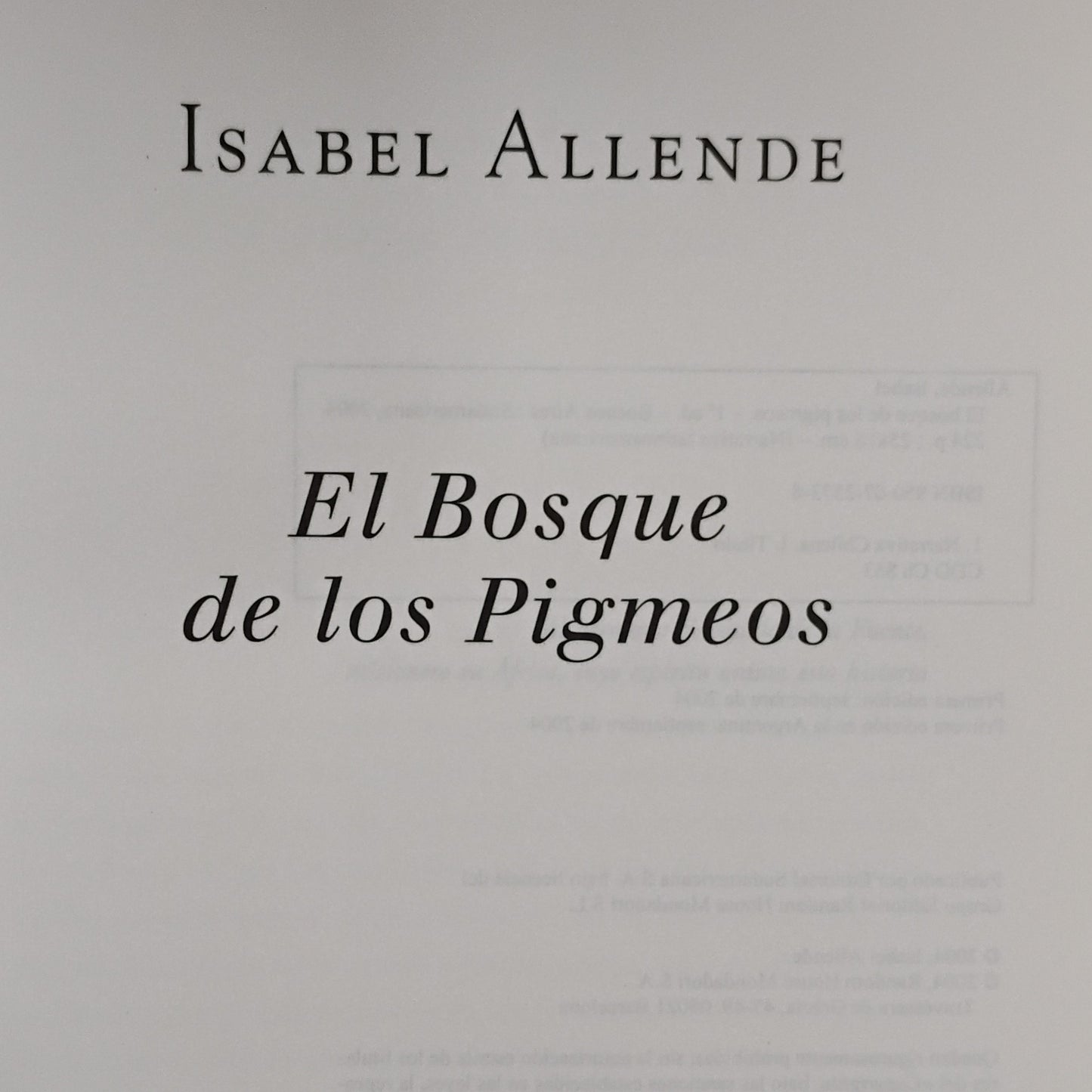 El bosque de los pigmeos - Isabel Allende