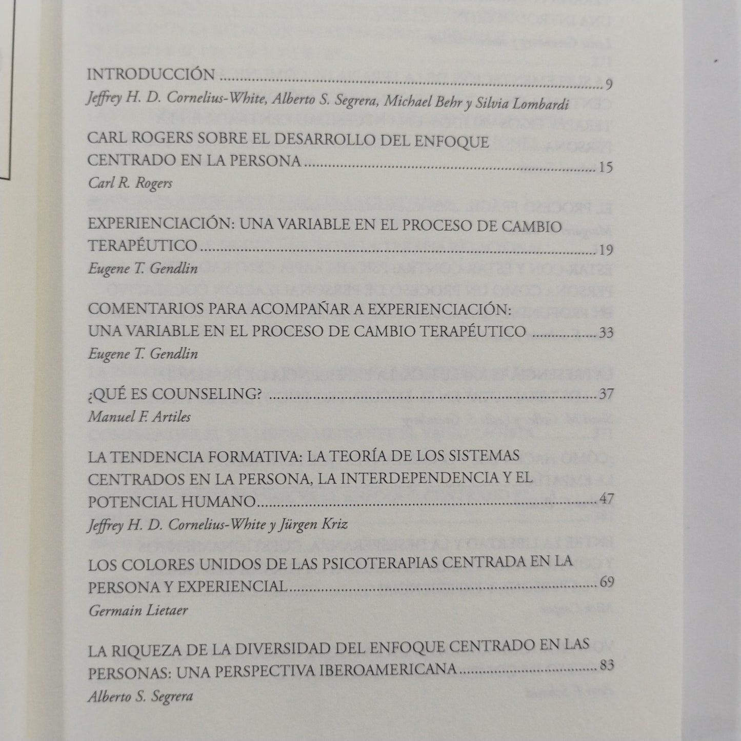 Consultorías y psicoterapias centradas en la persona y experienciales. Fundamentos, perspectivas y aplicaciones