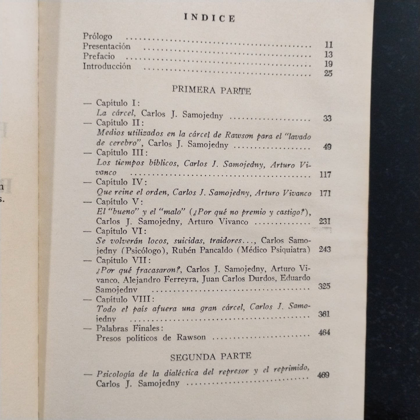 Psicología dialéctica del represor y el reprimido. Experiencias en la unidad carcelaria 6Rawson - Carlos Samojedny
