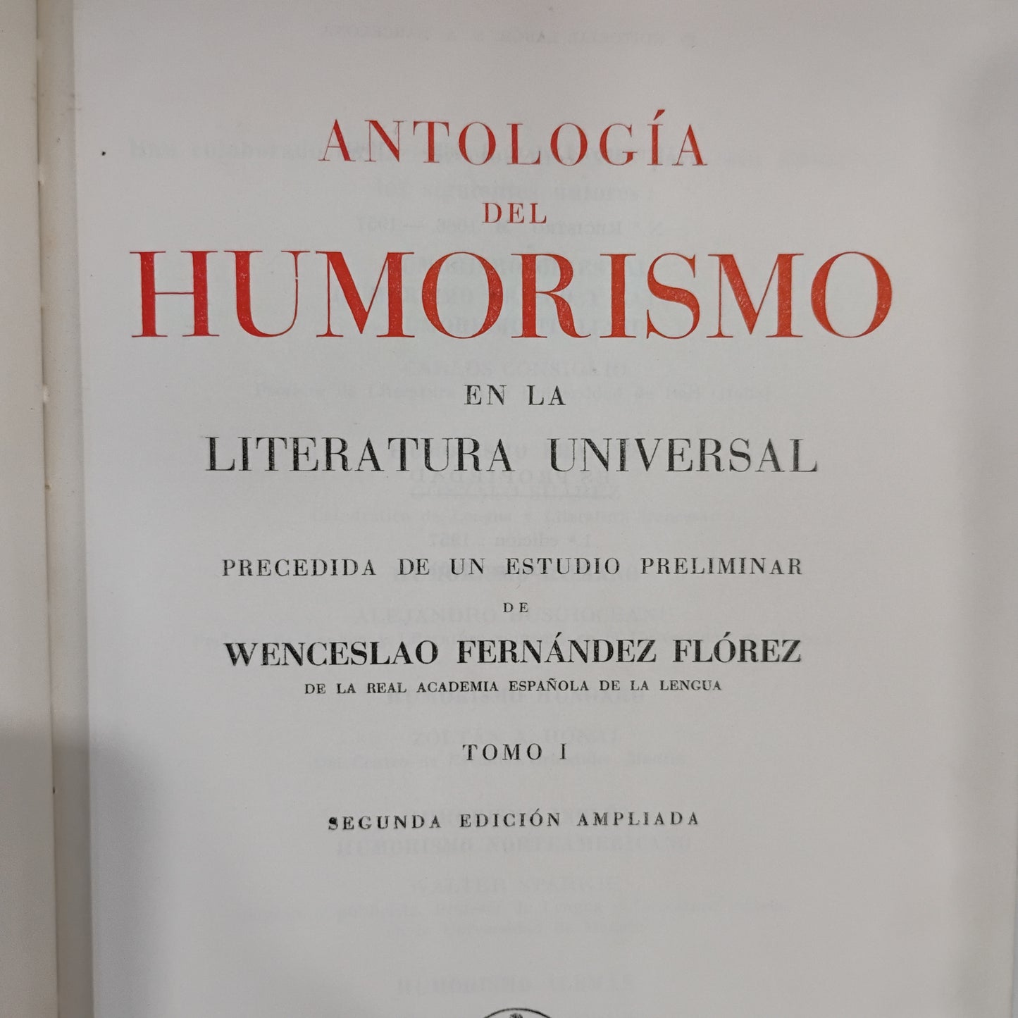 Antología del Humorismo en la Literatura Universal (tomos I y II) - W. Fernández Flores