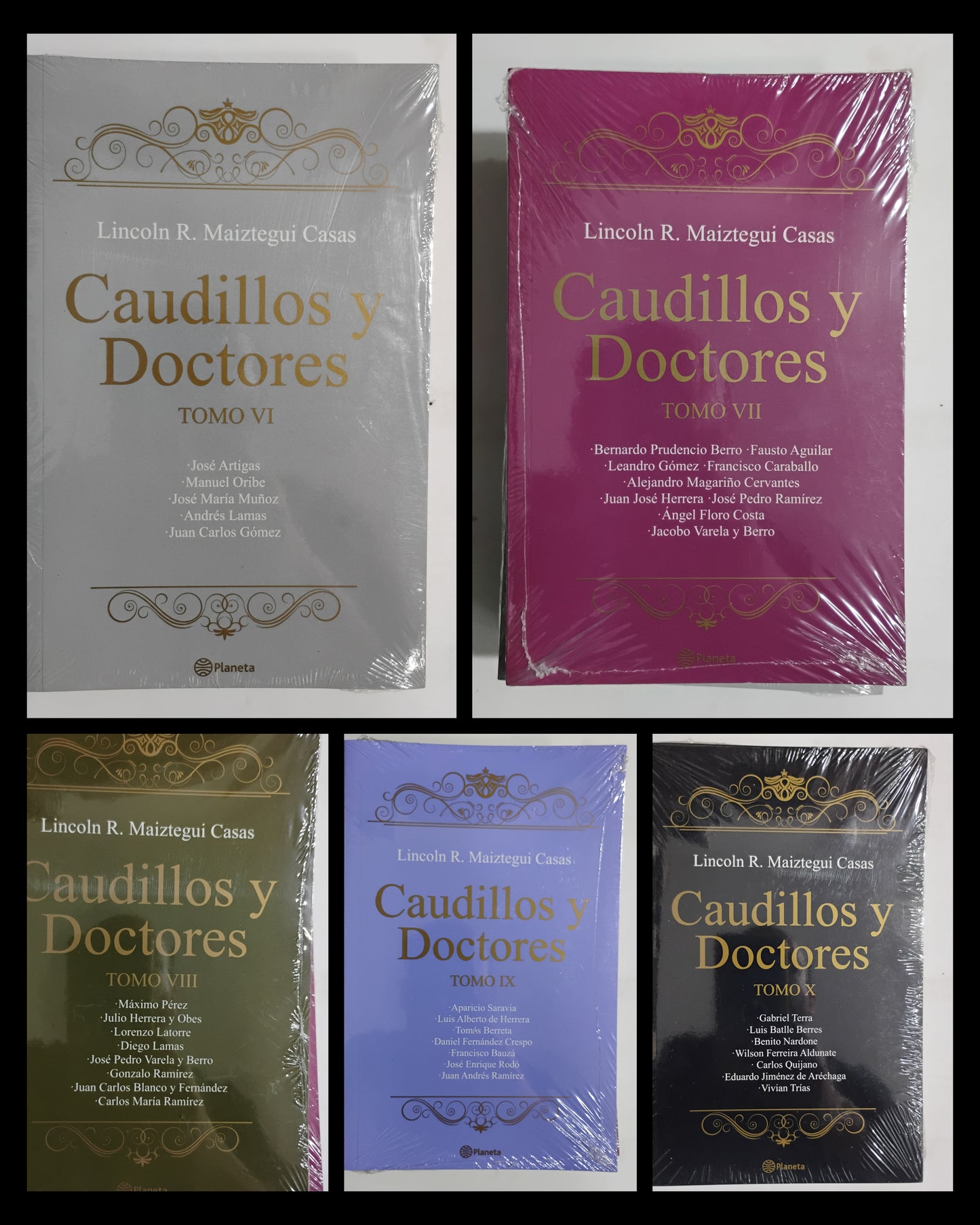 Caudillos y Doctores (colección completa 10 tomos) - Lincoln R. Maiztegui Casas