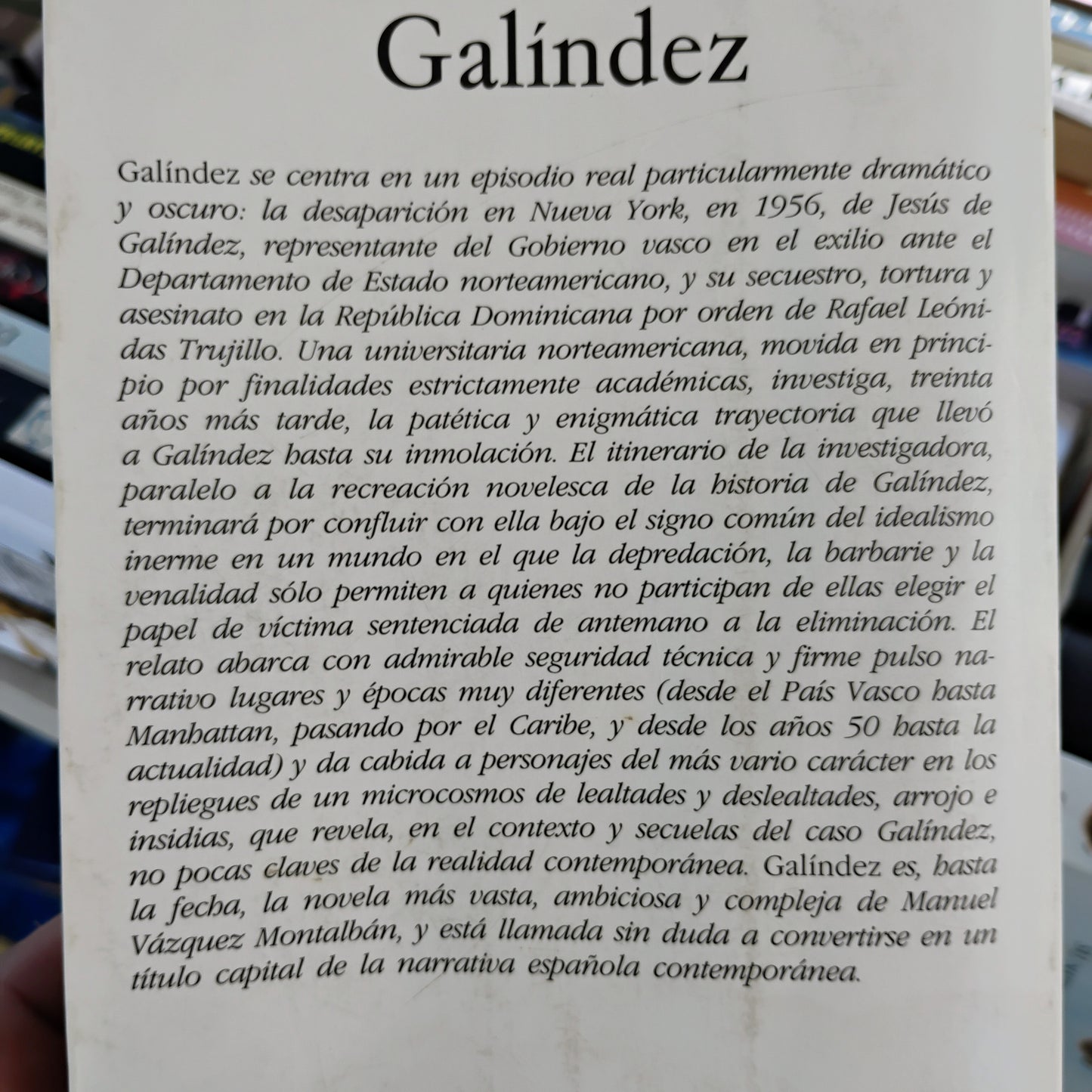 Galíndez - Manuel Vázquez Montalbán