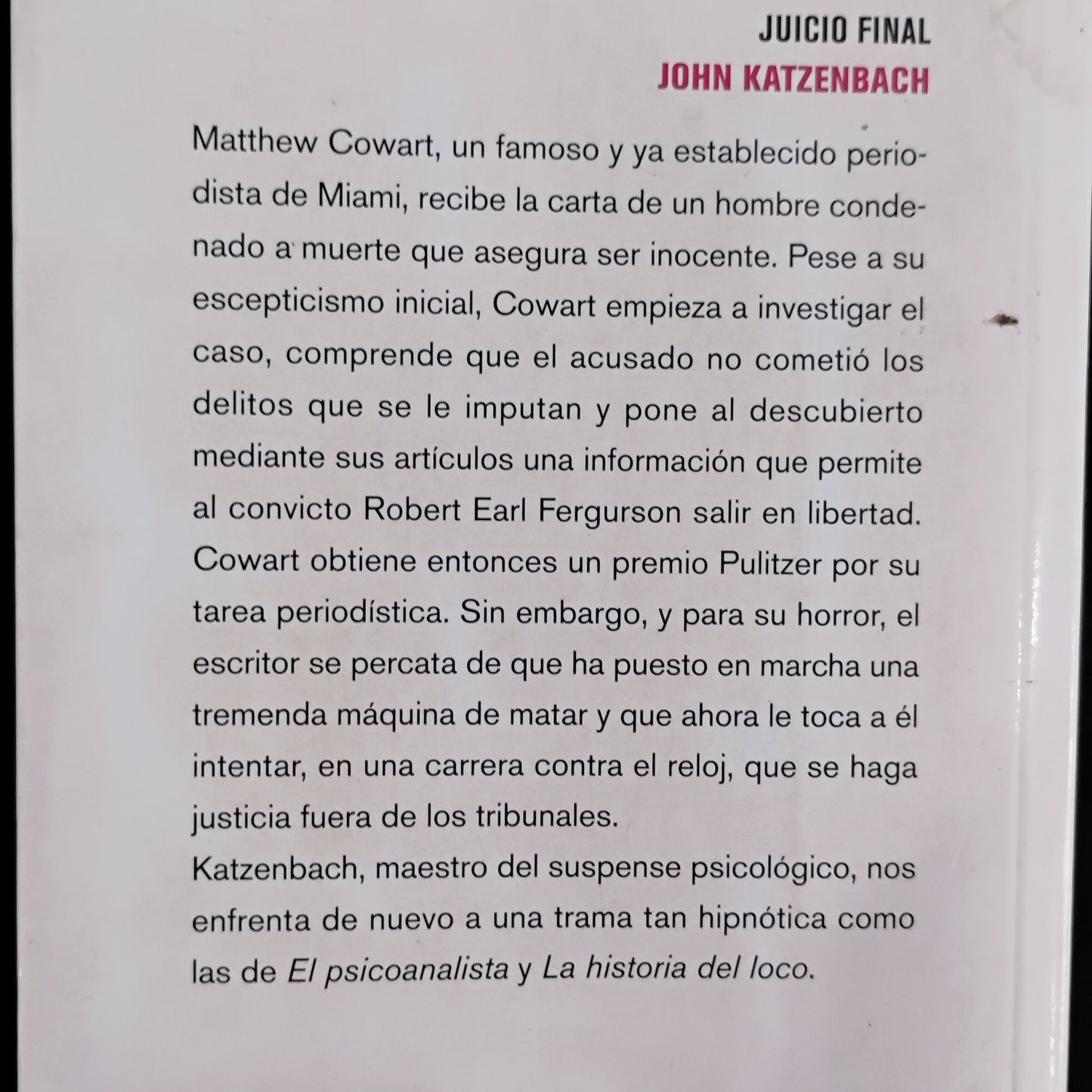 Juicio final - John Katzenbach