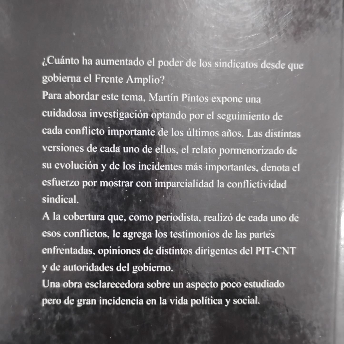 PODER SINDICAL. Historias de conflictos, ocupaciones y desborde. - Martín Pintos