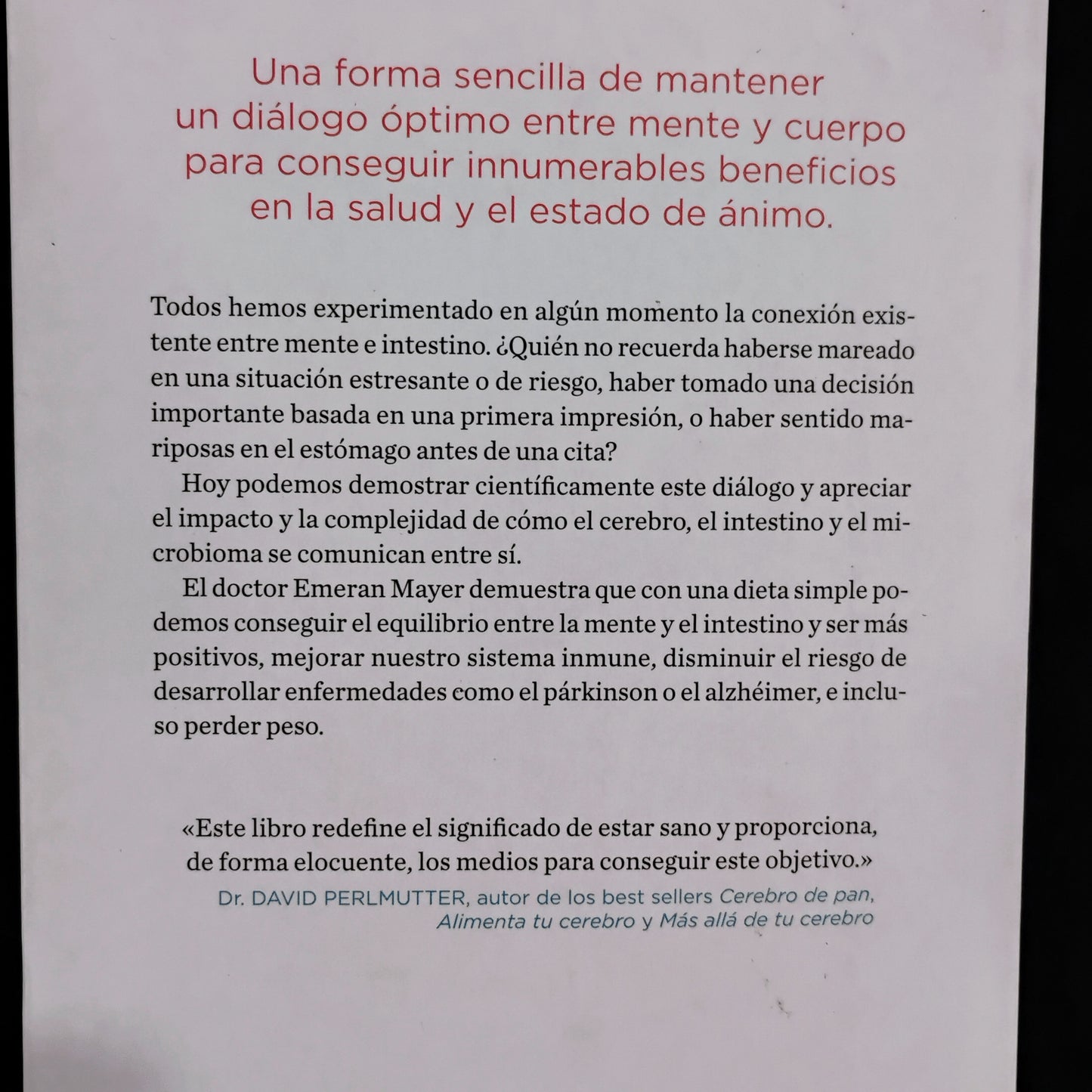 Pensar con el estómago - Dr. Emeran Mayer
