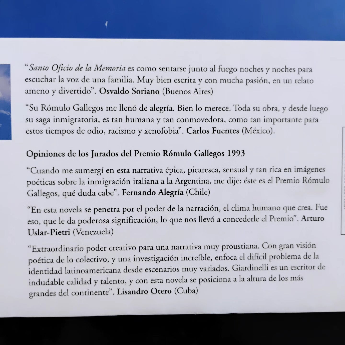 Santo Oficio de la Memoria - Mempo Giardinelli