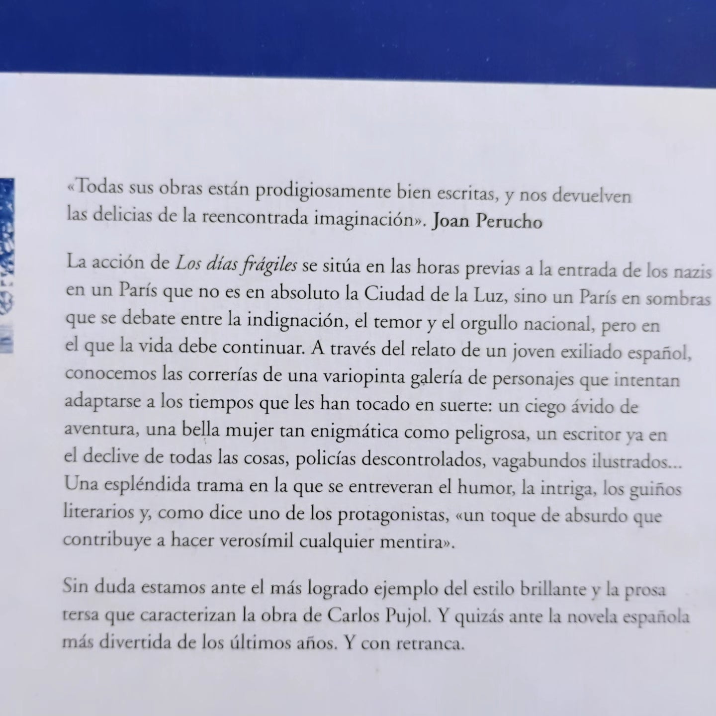 Los días frágiles - Carlos Pujol