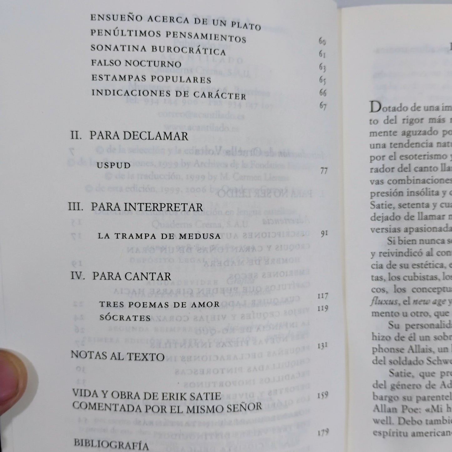Cuadernos de un mamífero - Erik Satie