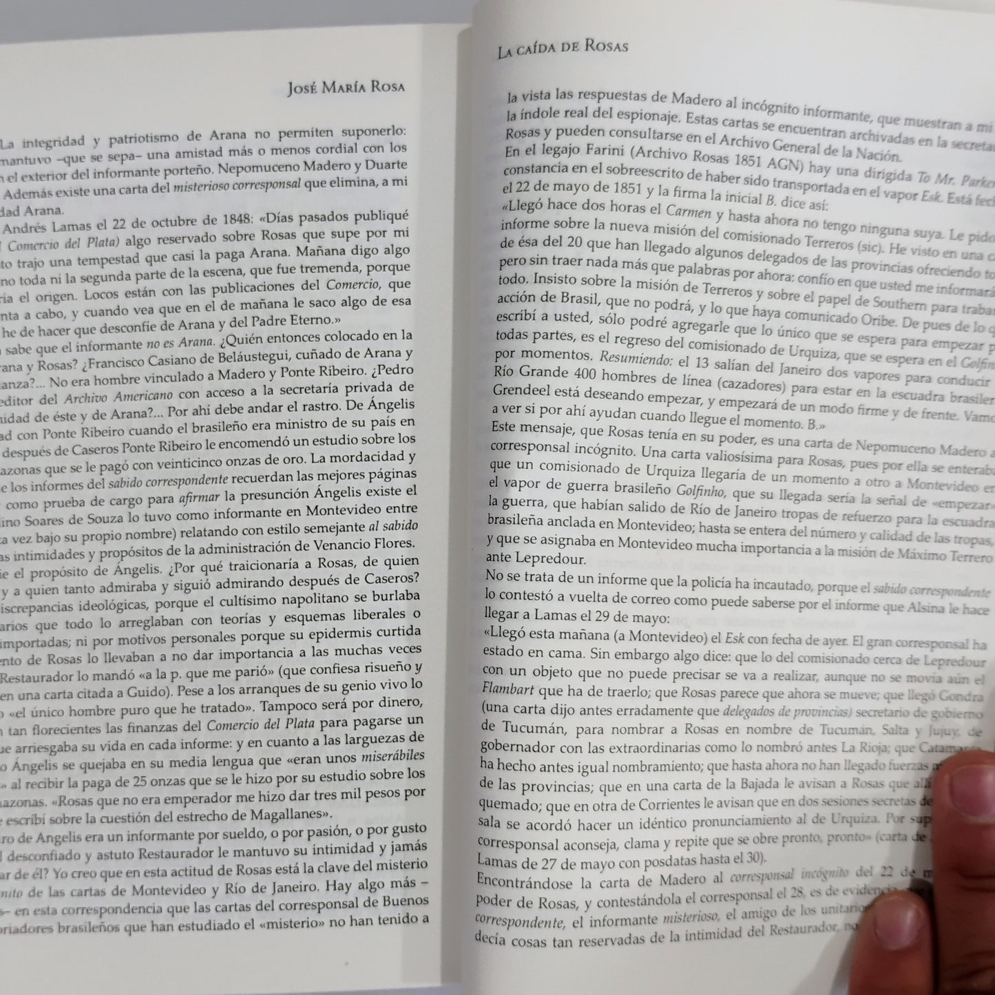 La caída de Rosas - José María Rosa