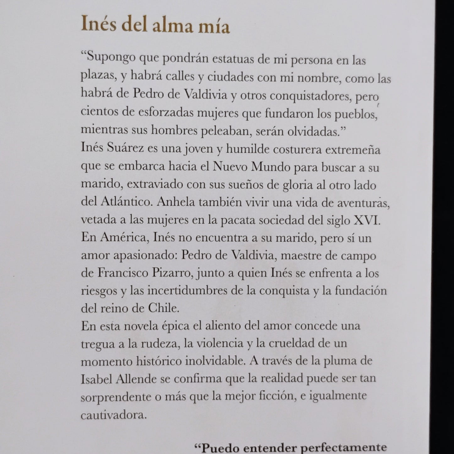 Inés del alma mía - Isabel Allende