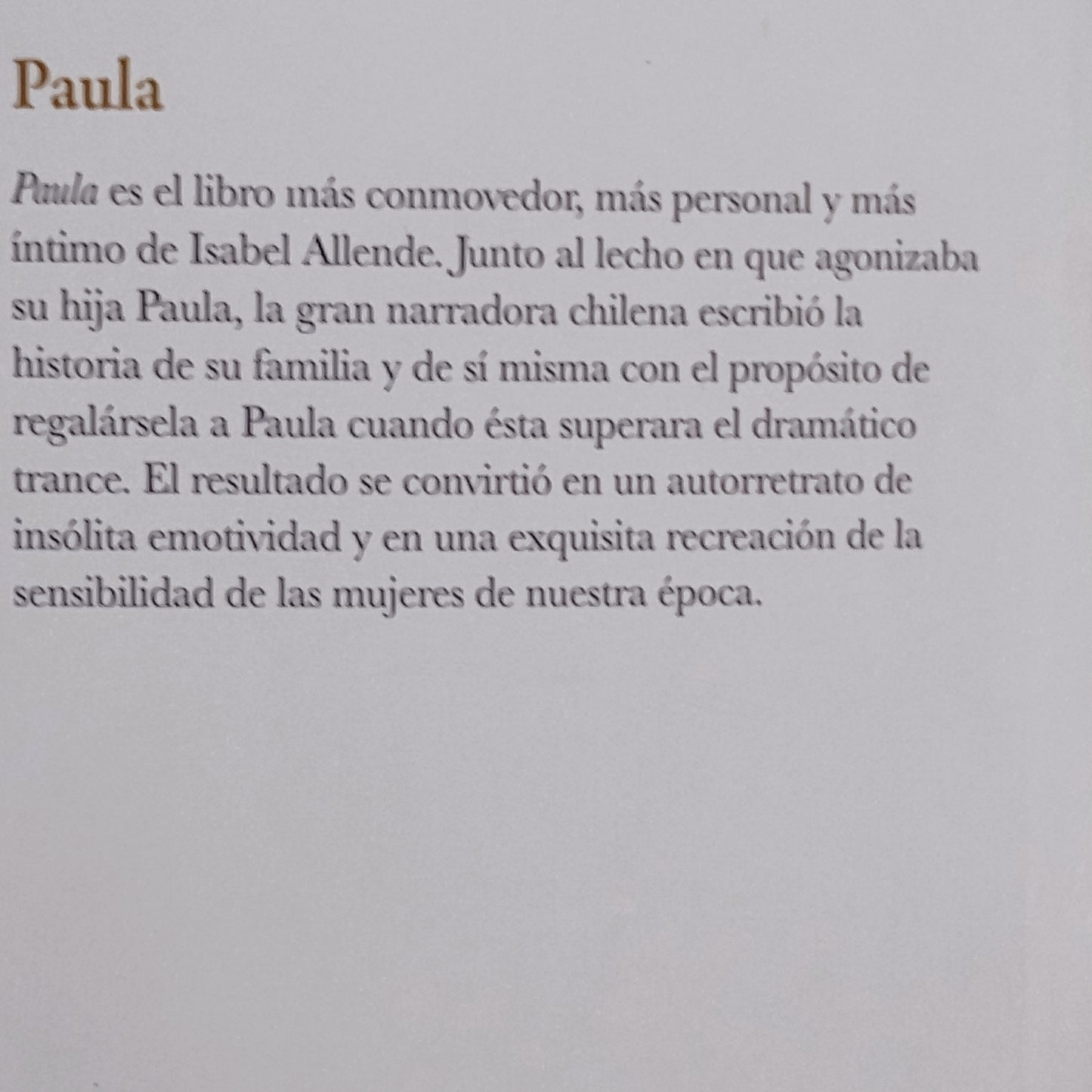 Paula - Isabel Allende