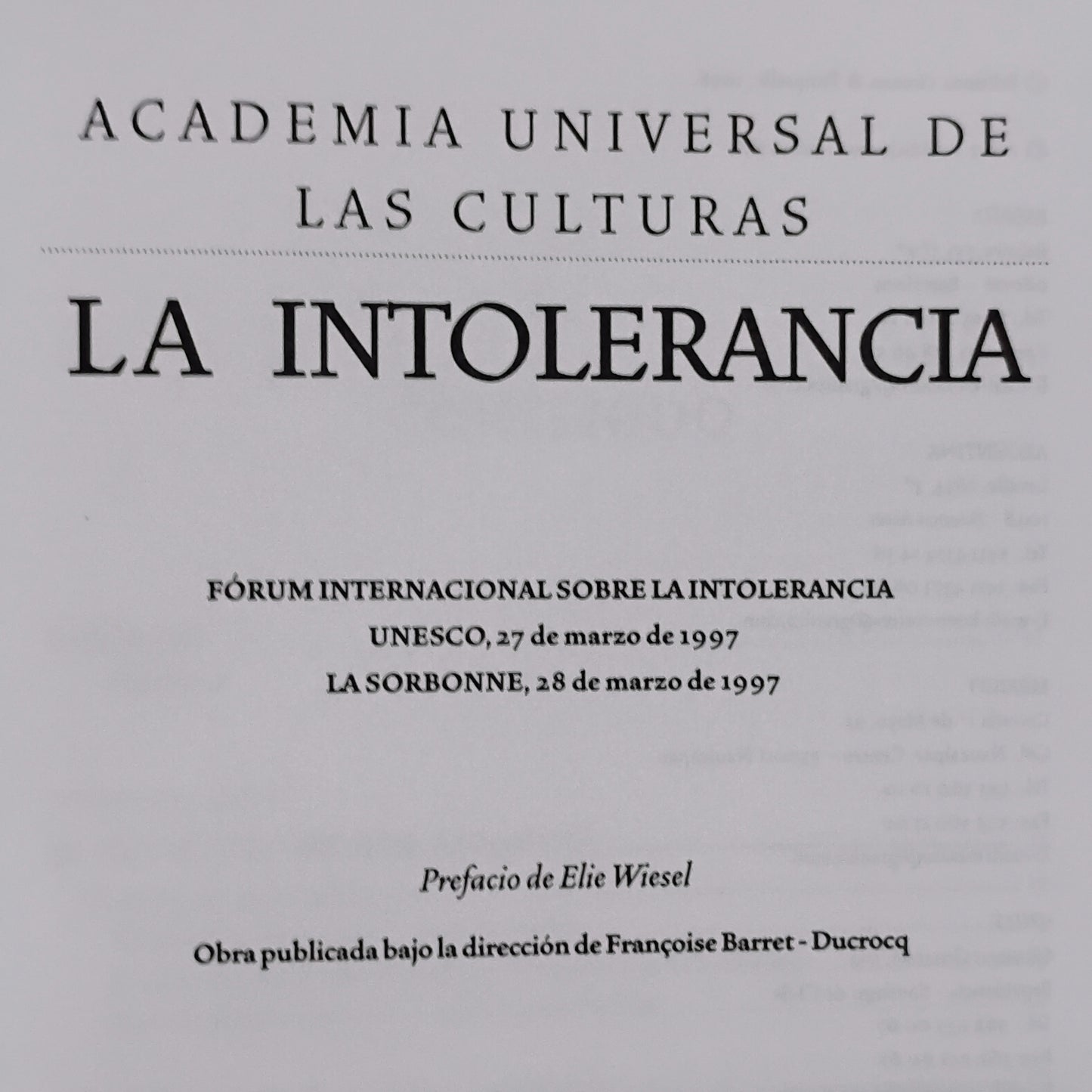La intolerancia - ACADEMIA UNIVERSAL DE LAS CULTURAS