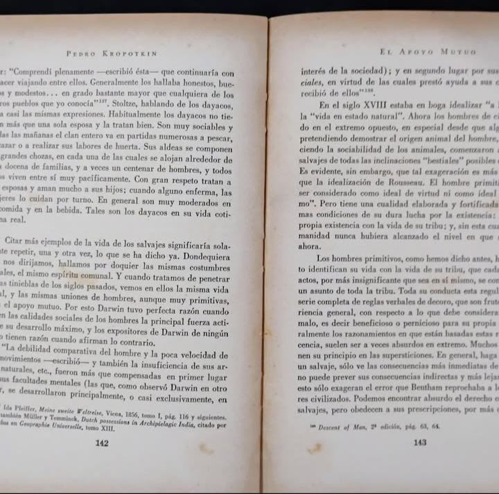 EL APOYO MUTUO como factor de progreso entre los animales y los hombres - Pedro Kropotkin