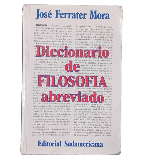 Diccionario de Filosofía abreviado José Ferrater Mora