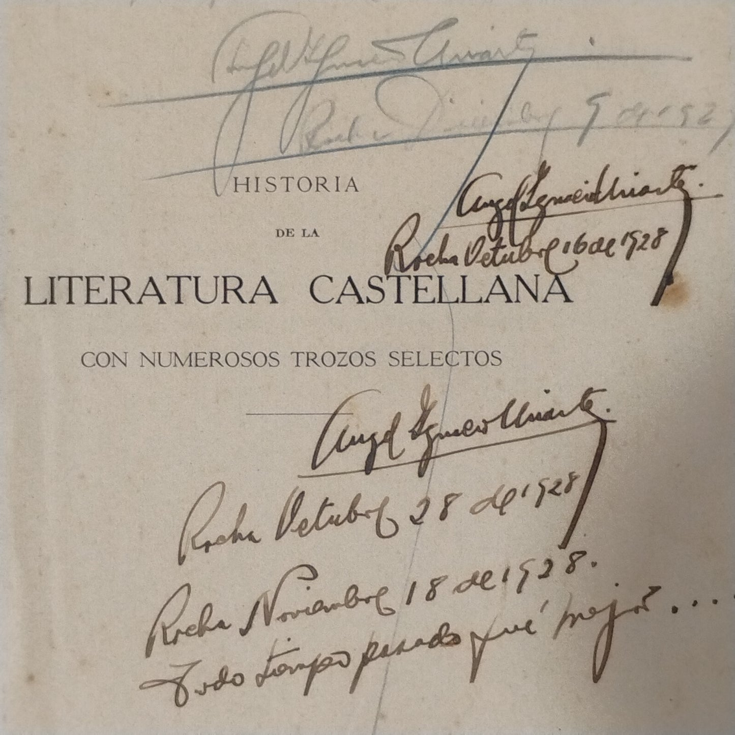 HISTORIA DE LA LITERATURA CASTELLANA - Tristán Valdaspe
