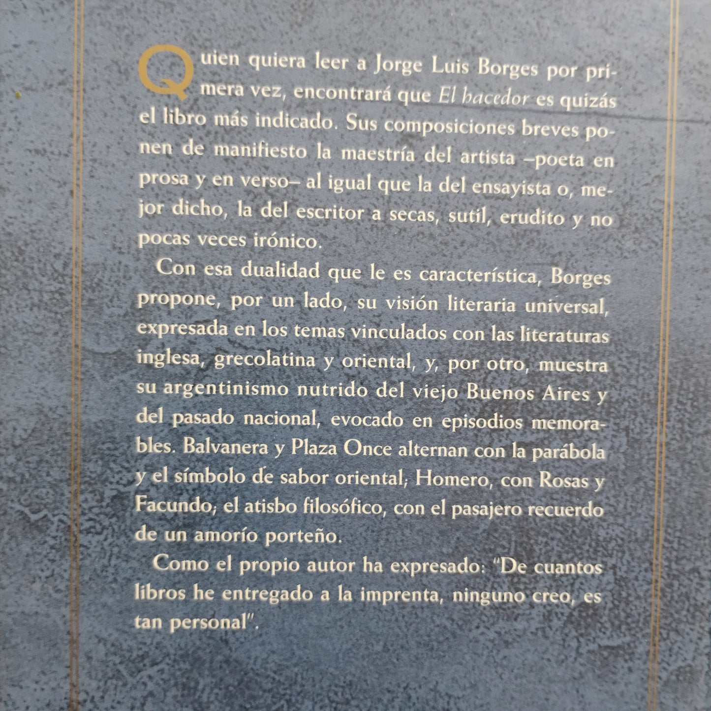 EL HACEDOR - Jorge Luis Borges