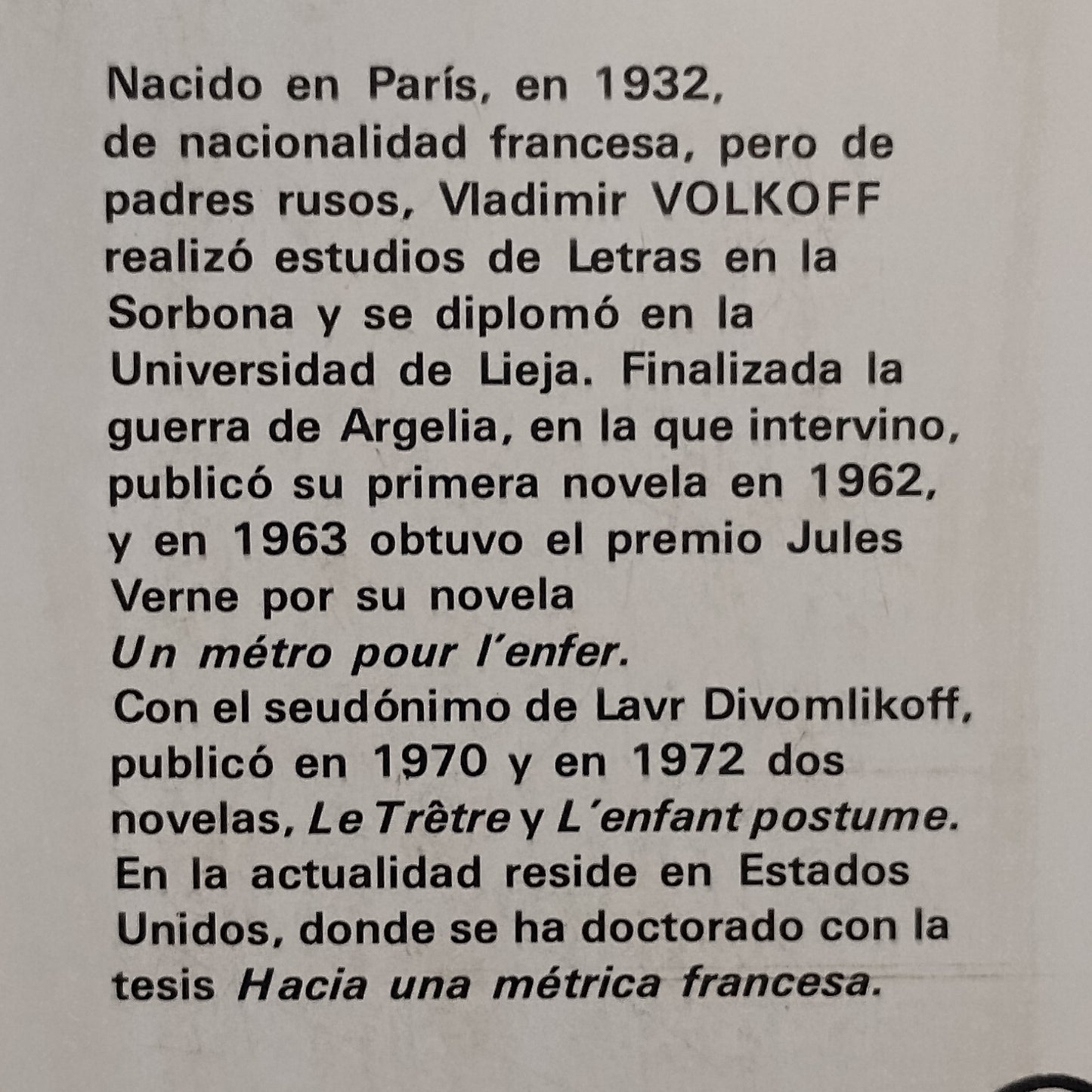 La reconversión - Vladimir Volkoff