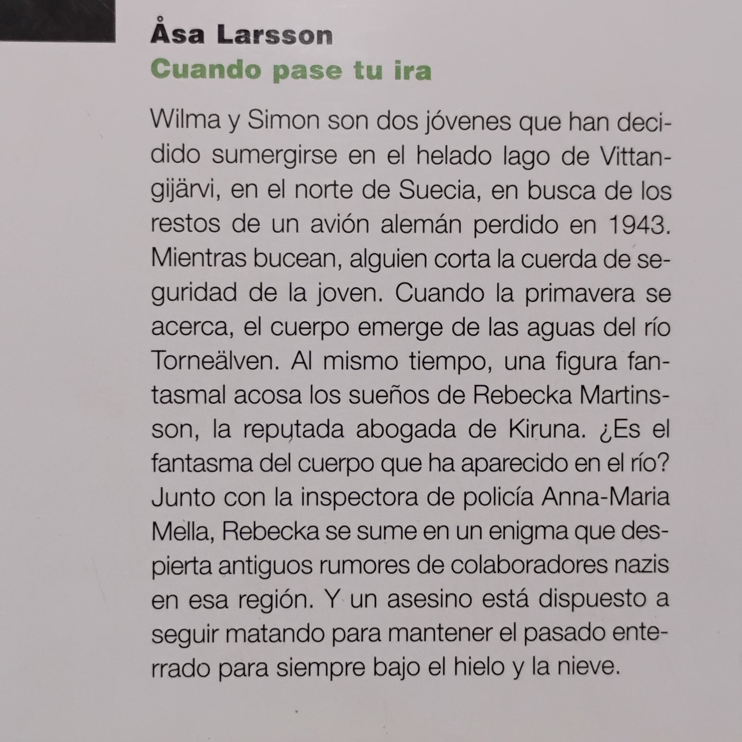 Cuando pase tu ira - Asa Larsson