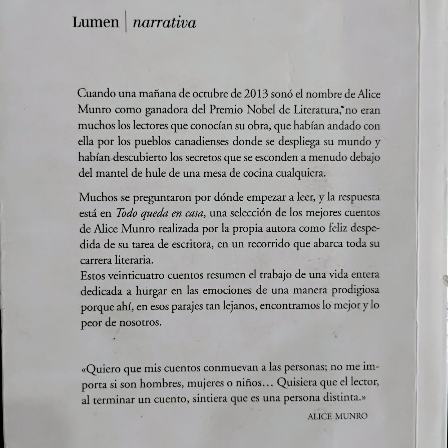 Todo Queda En Casa (II) - Alice Munro