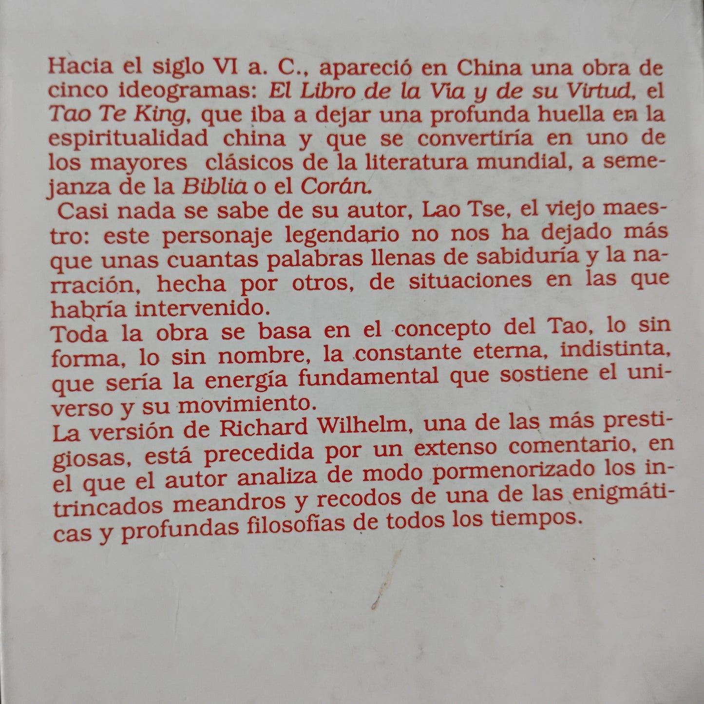 Tao te King. Las enseñanzas de Lao Tse